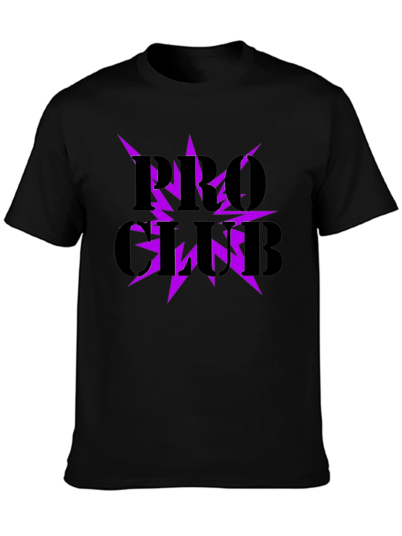 Pro Club Graphic Tee - Black with Purple Lightning