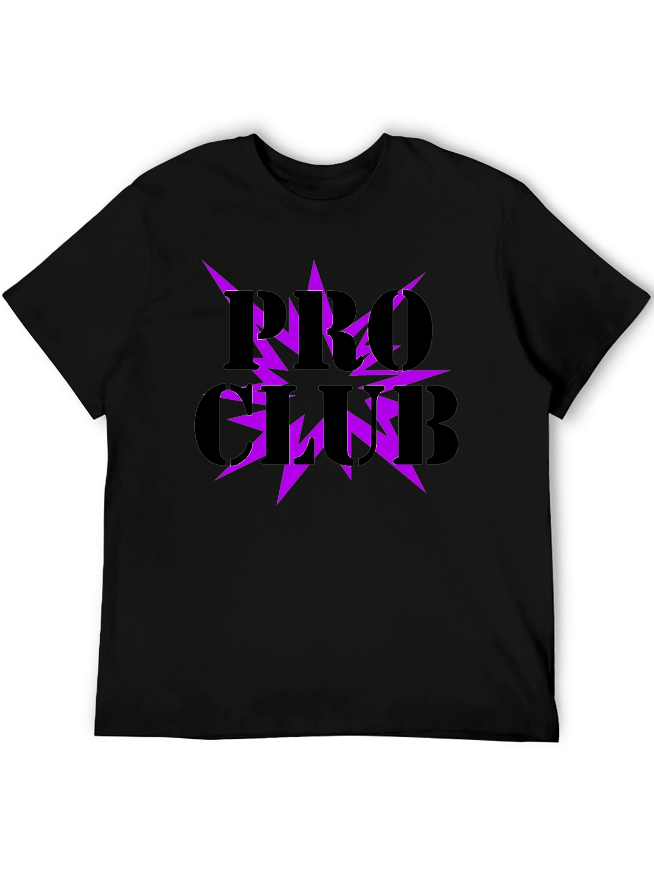 Pro Club Graphic Tee - Black with Purple Lightning
