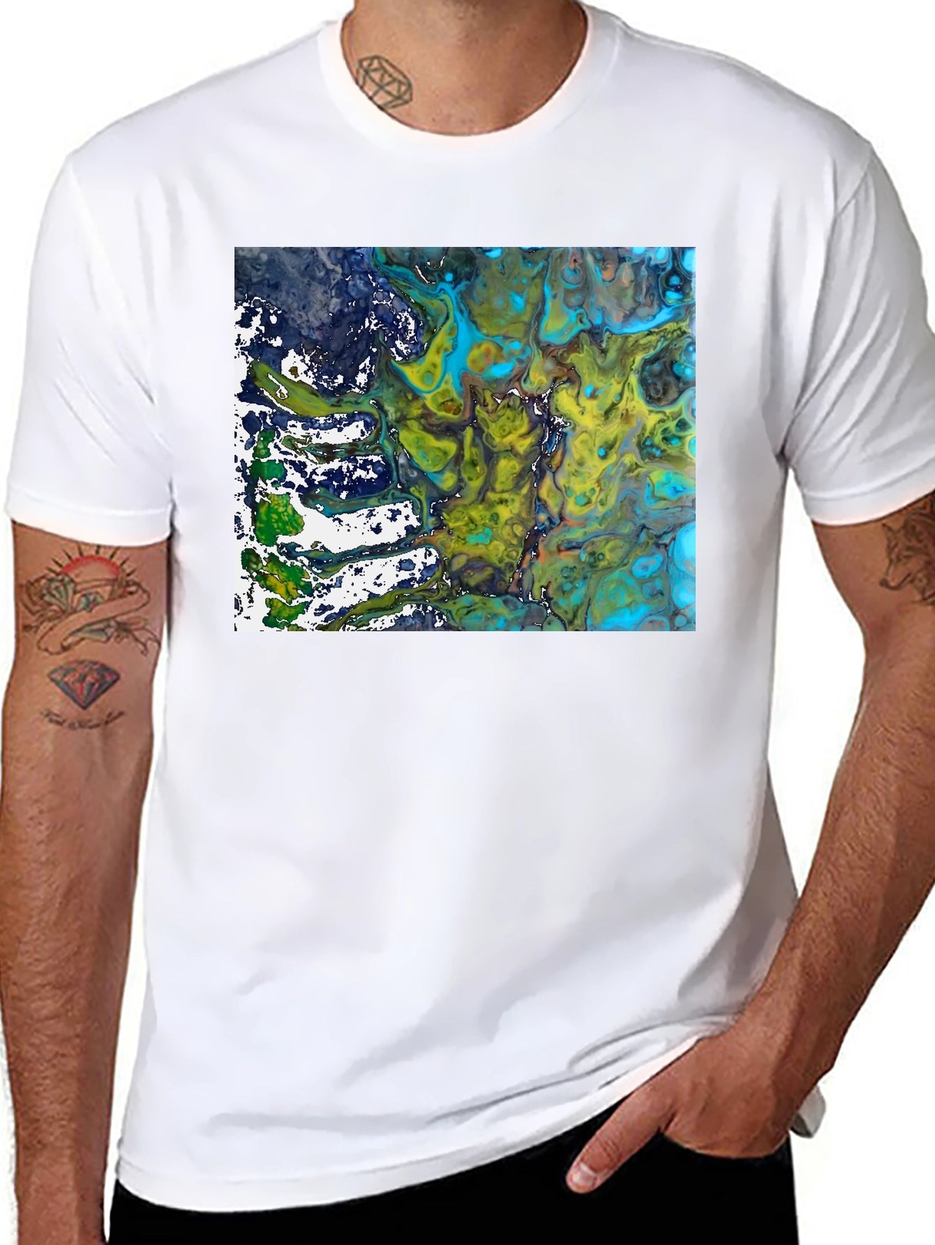 Abstract Art Graphic Tee - Modern Black T-Shirt