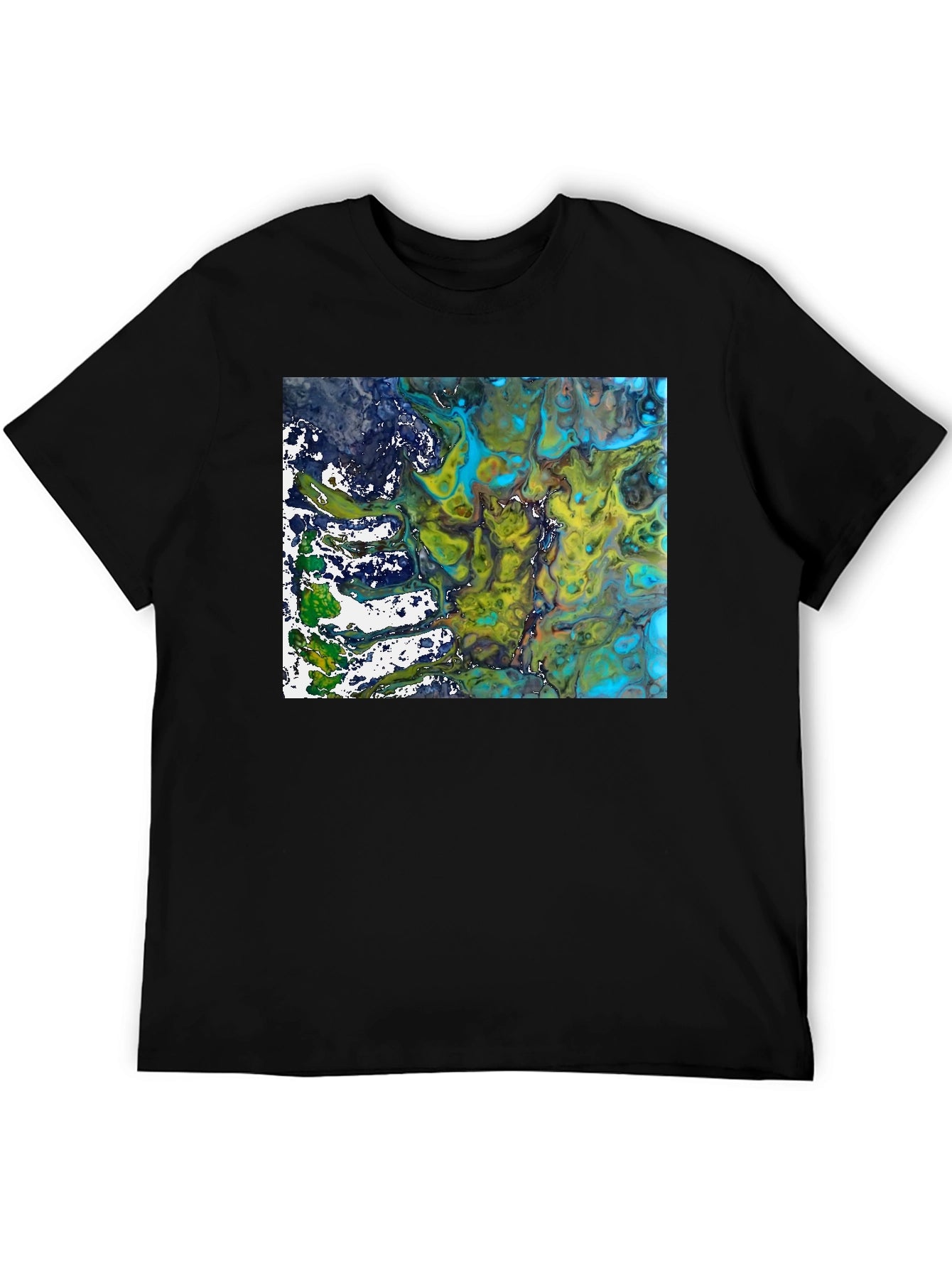 Abstract Art Graphic Tee - Modern Black T-Shirt