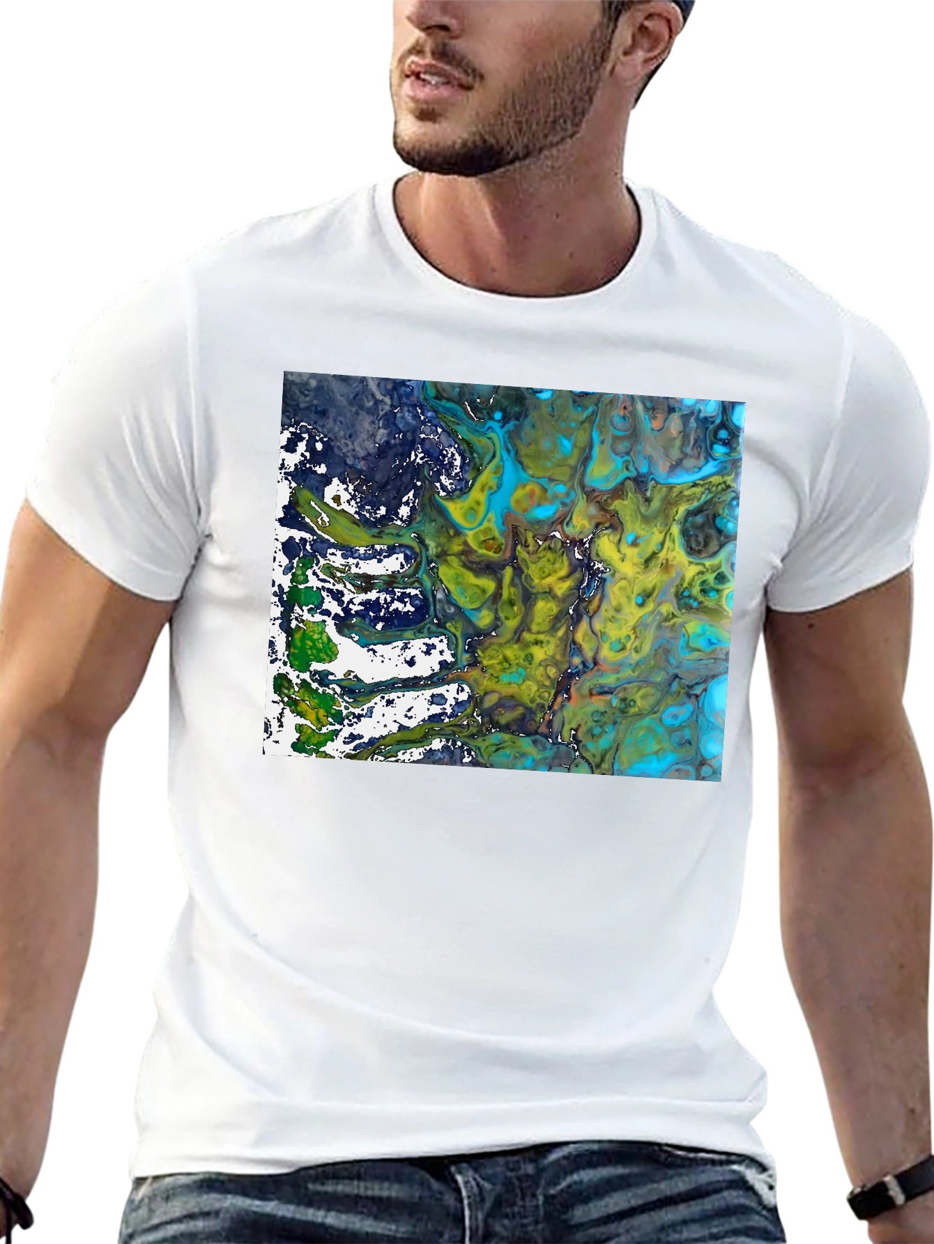 Abstract Art Graphic Tee - Modern Black T-Shirt