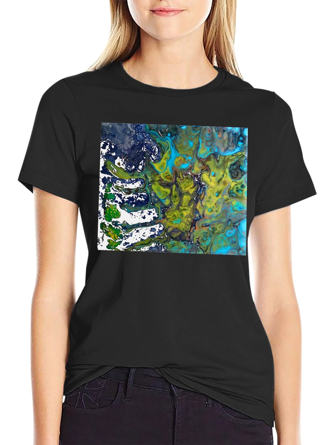 Abstract Art Graphic Tee - Modern Black T-Shirt
