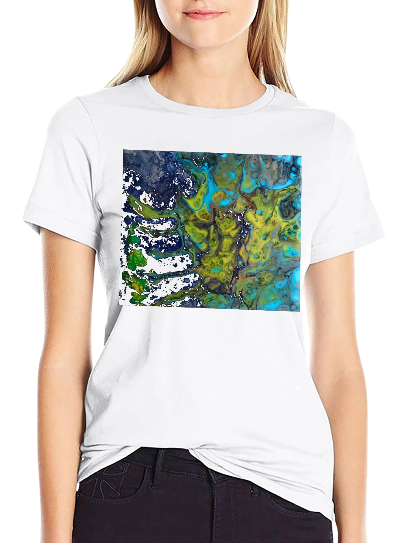 Abstract Art Graphic Tee - Modern Black T-Shirt