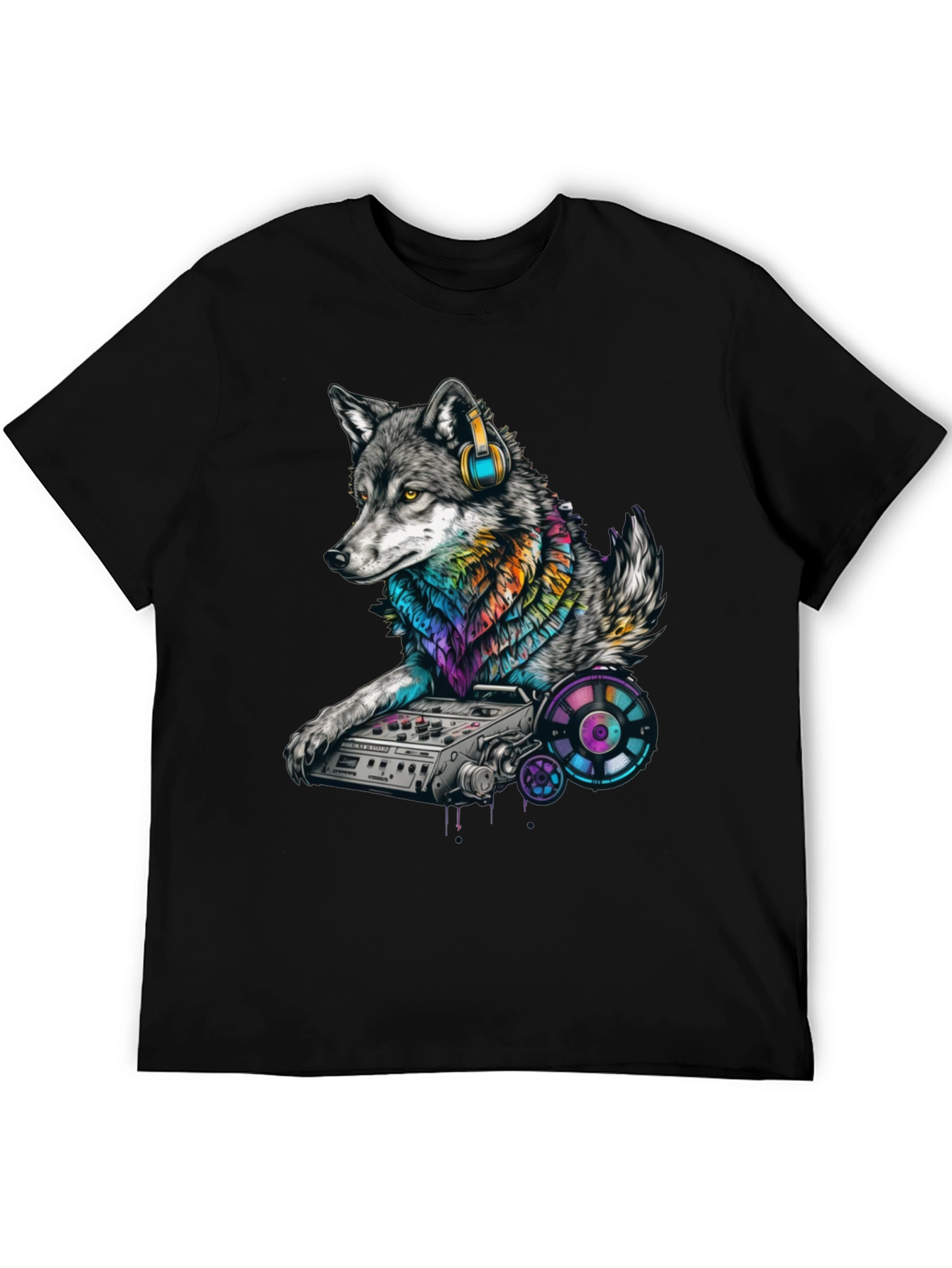 DJ Wolf Graphic T-Shirt - Unique Music Lover Tee
