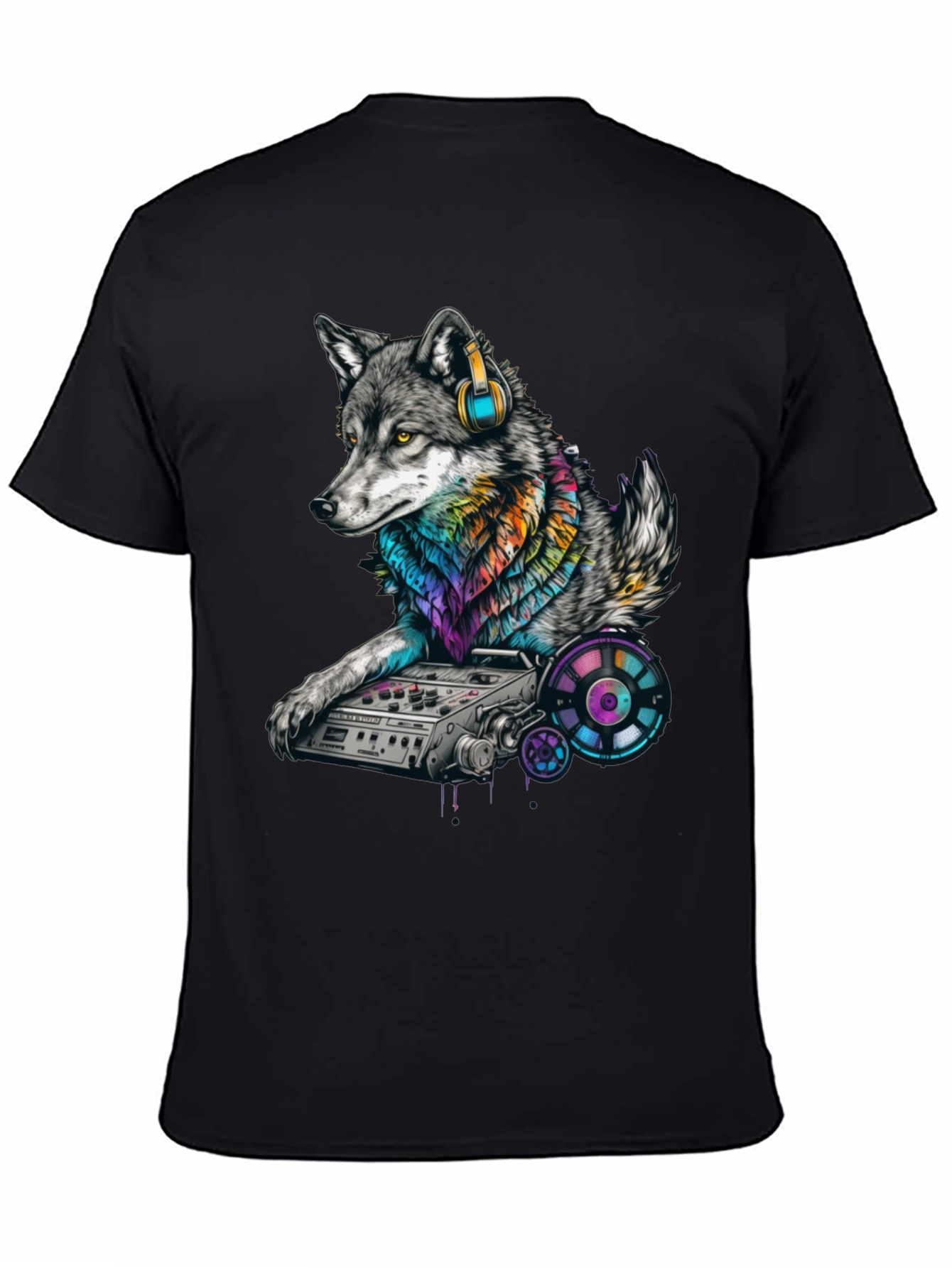 DJ Wolf Graphic T-Shirt - Unique Music Lover Tee
