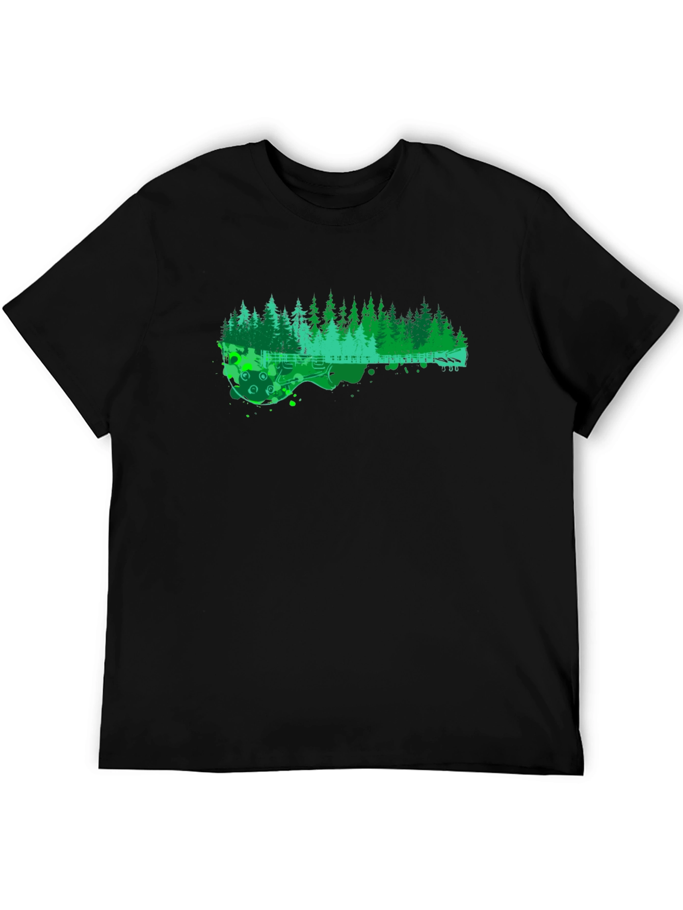 Nature Guitar T-Shirt - Black