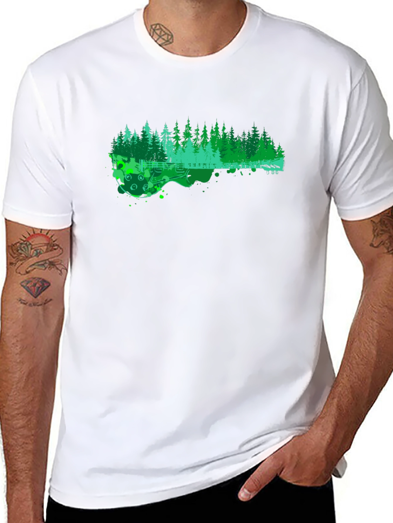 Nature Guitar T-Shirt - Black