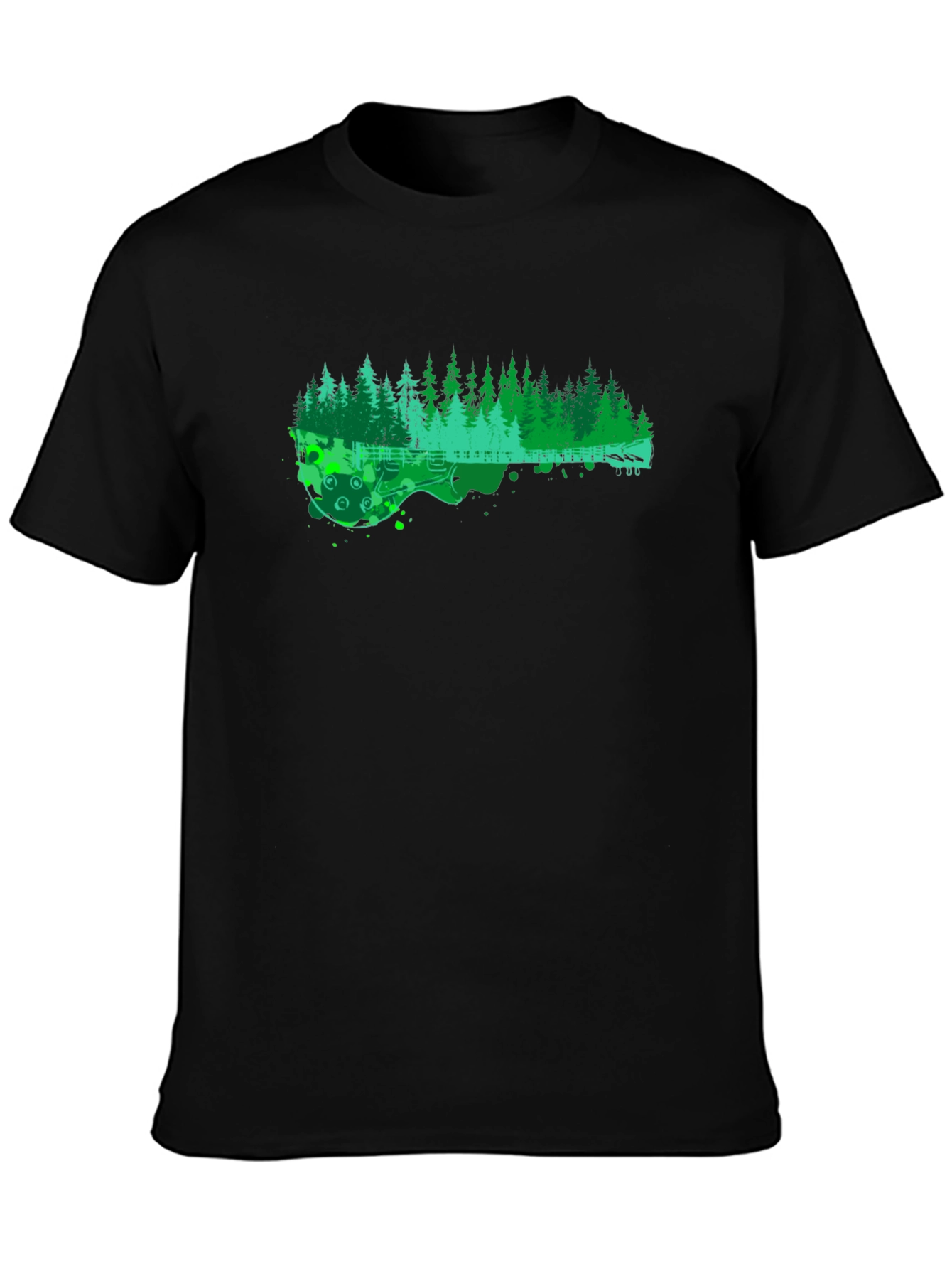Nature Guitar T-Shirt - Black