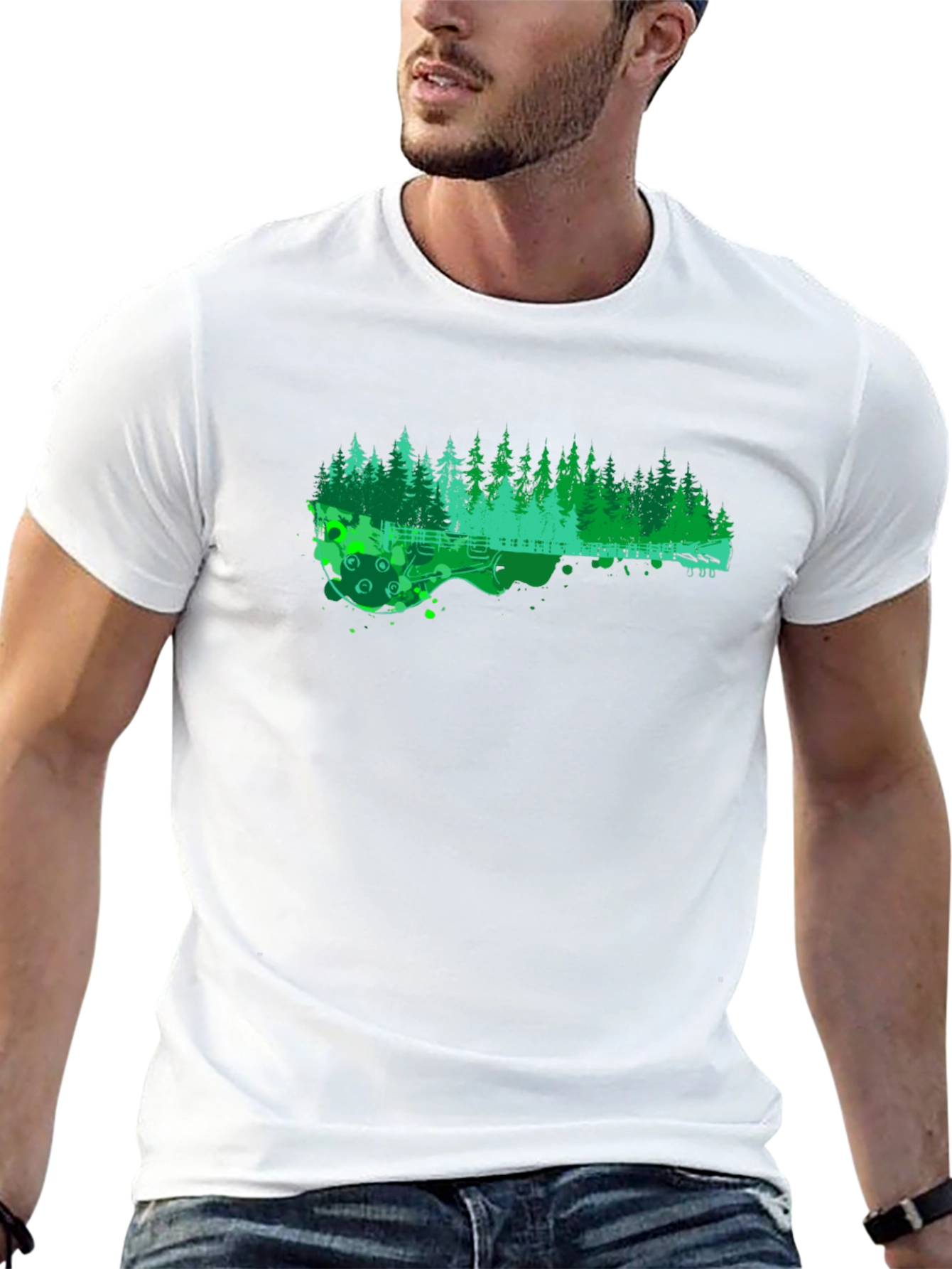 Nature Guitar T-Shirt - Black