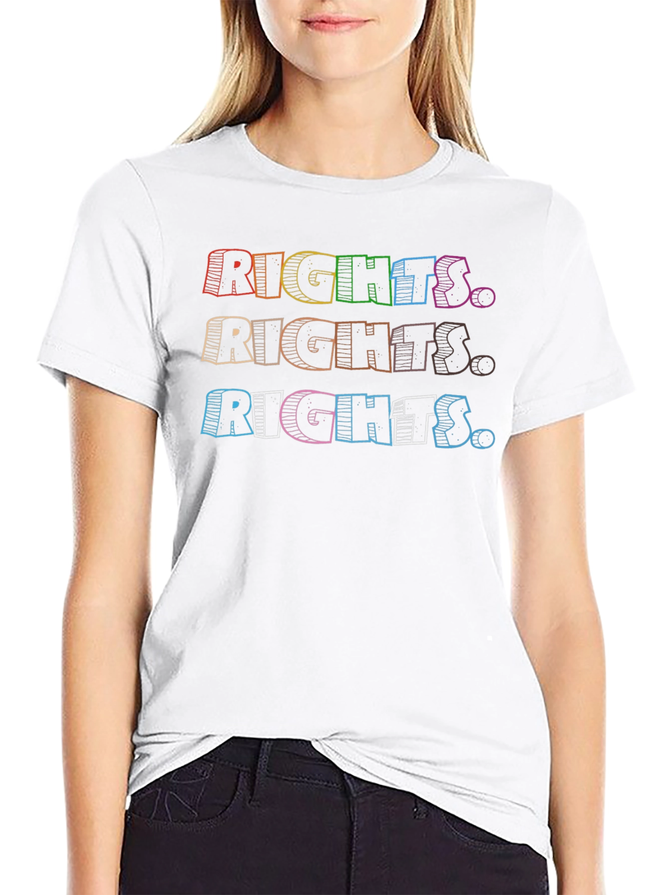 Rights T-Shirt Equality Rainbow Graphic Tee