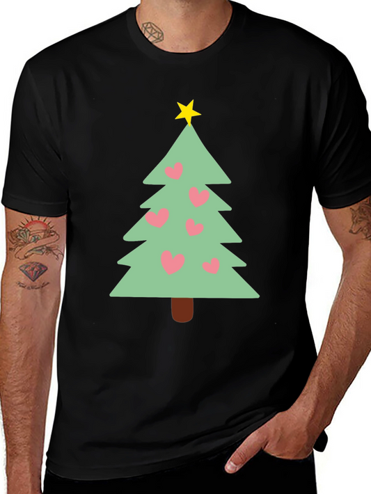 Festive Christmas Tree Heart T-Shirt