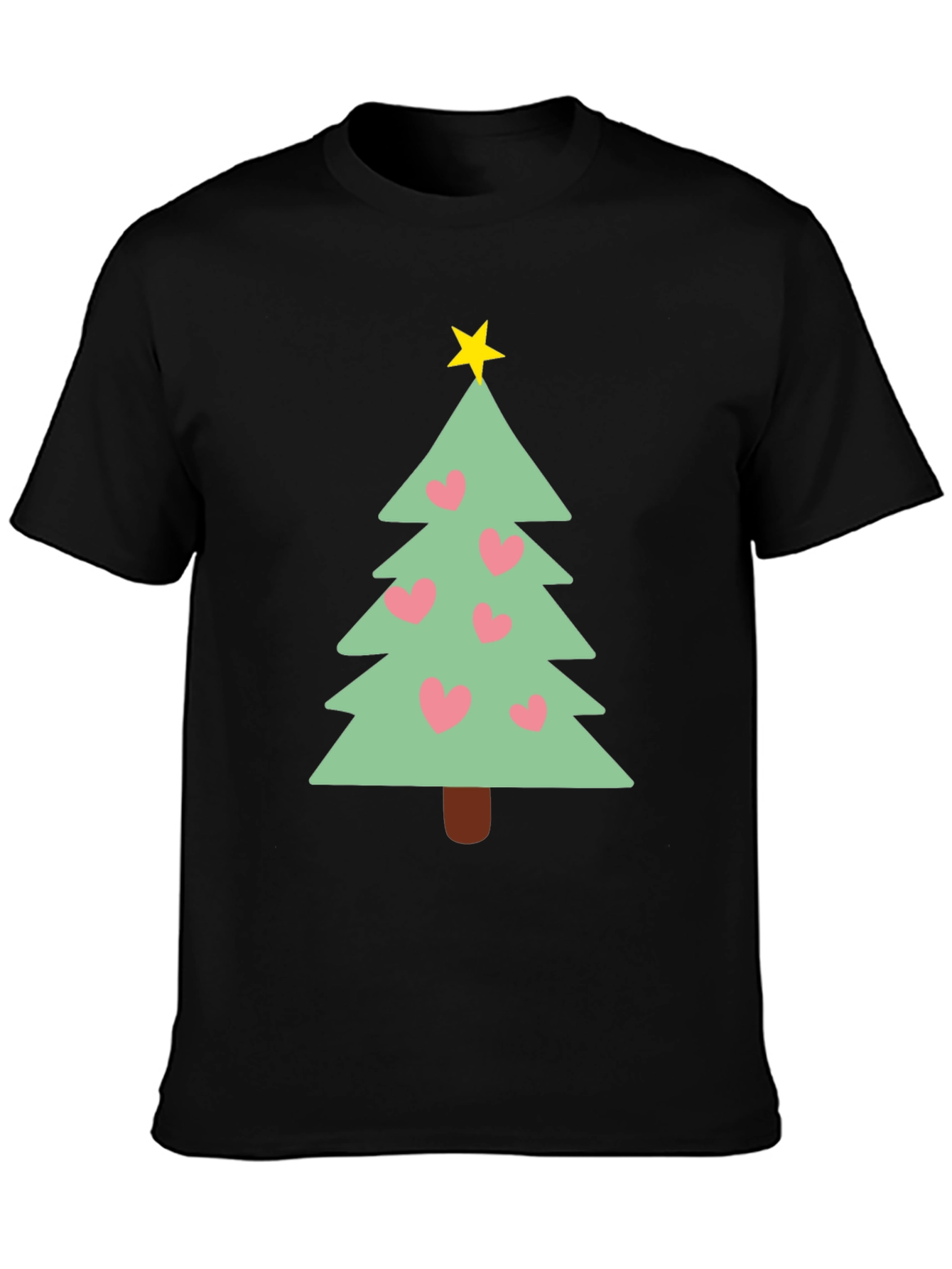 Festive Christmas Tree Heart T-Shirt
