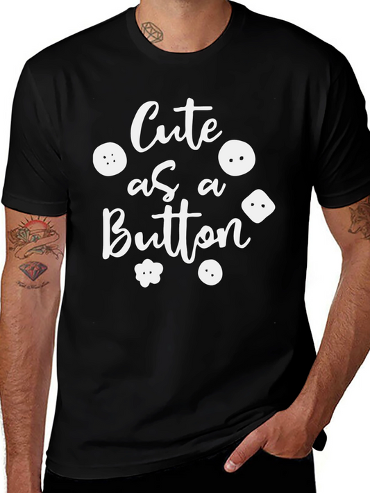 Cute as a Button Graphic T-Shirt