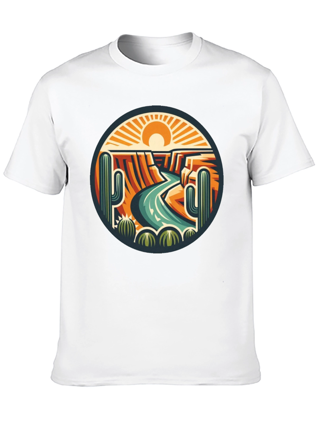Desert Landscape Graphic Tee - Black