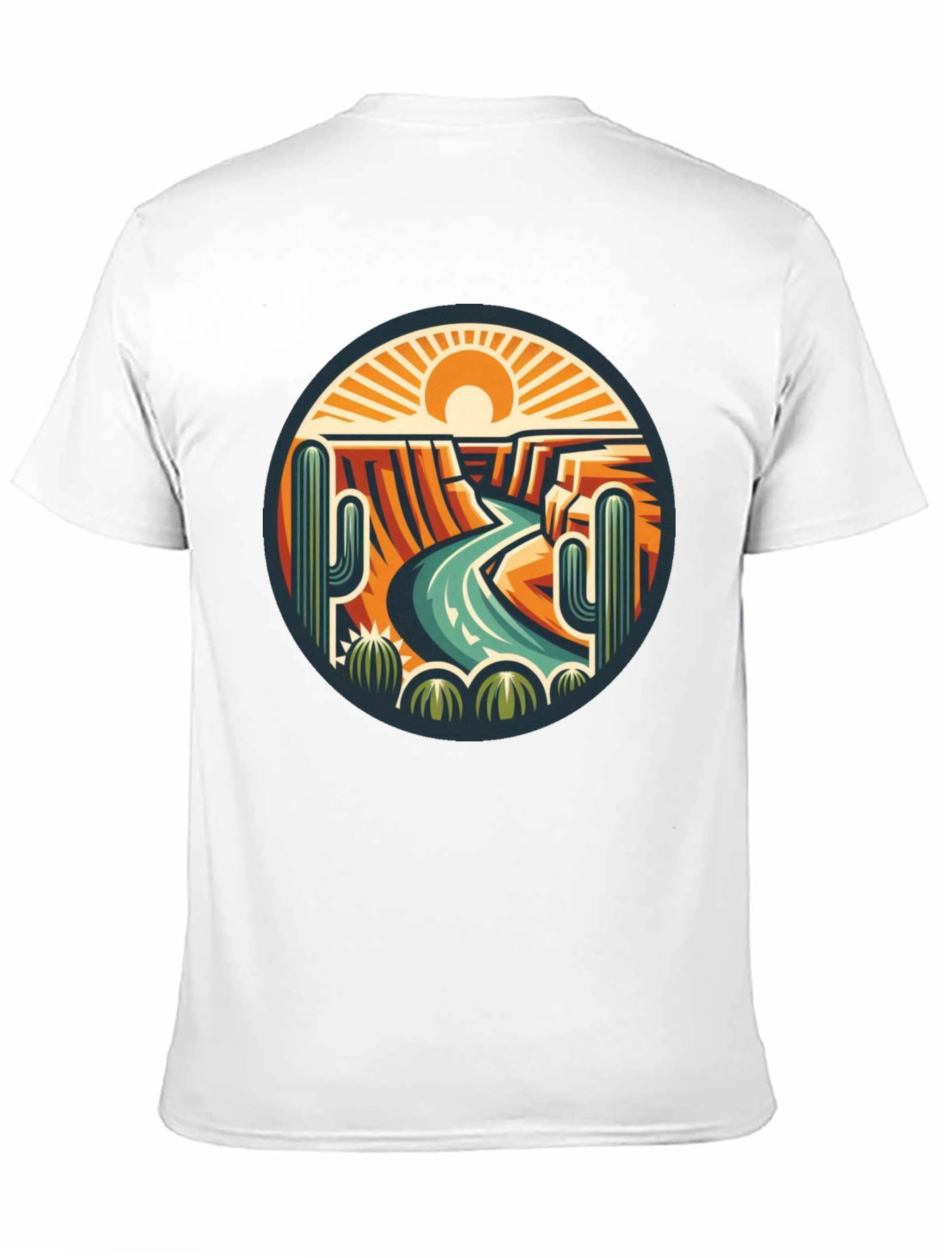 Desert Landscape Graphic Tee - Black