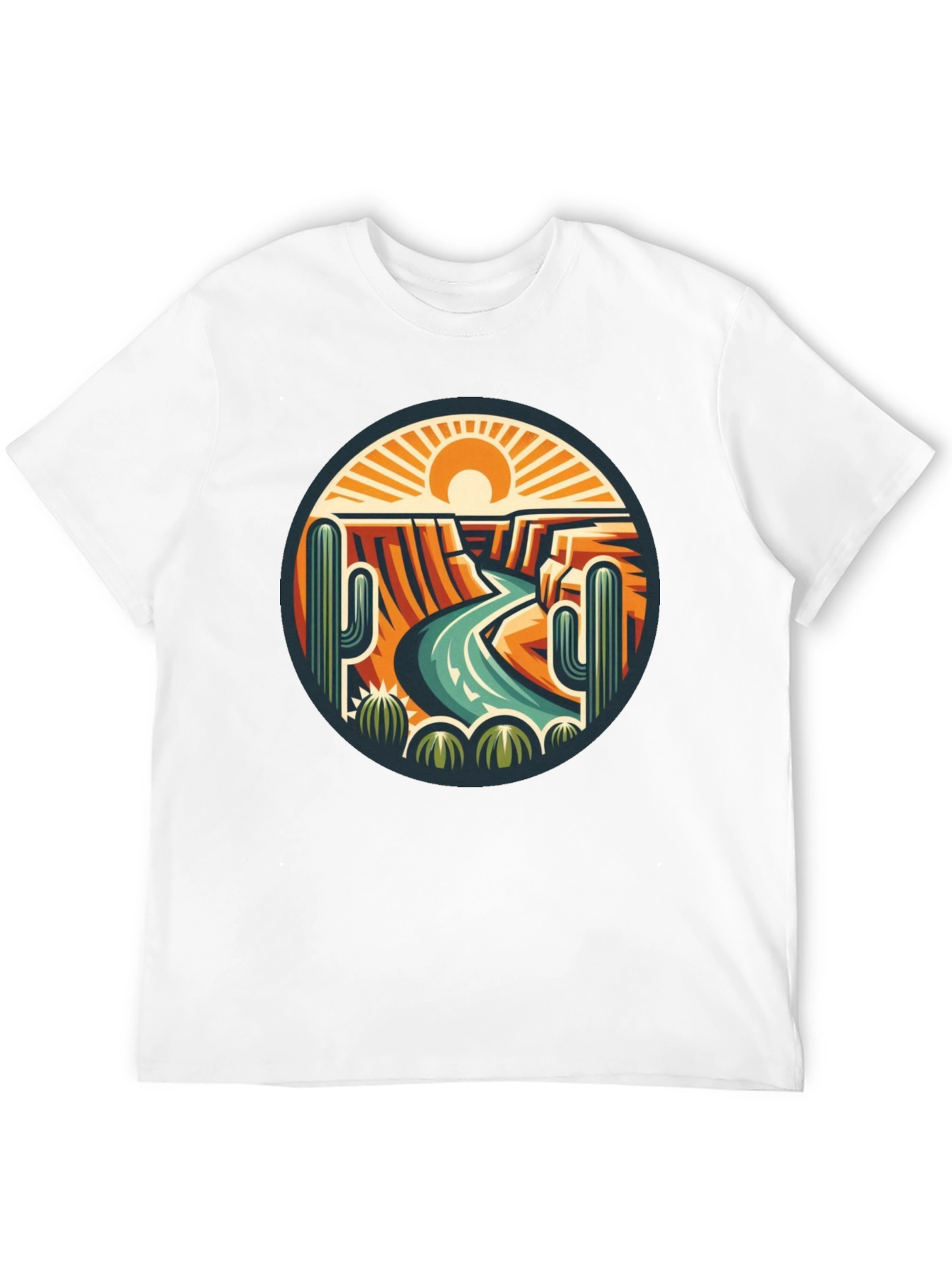 Desert Landscape Graphic Tee - Black