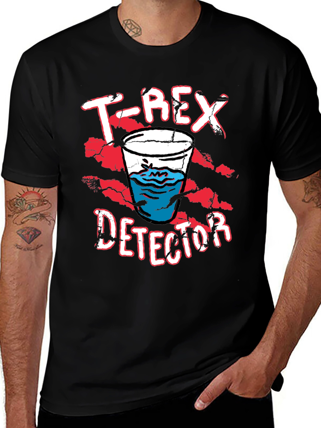 T-Rex Detector Novelty Graphic T-Shirt