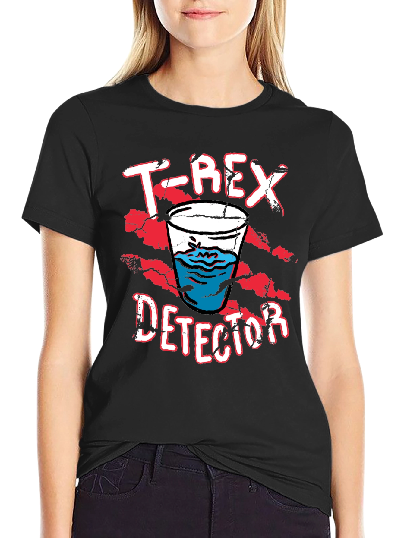 T-Rex Detector Novelty Graphic T-Shirt