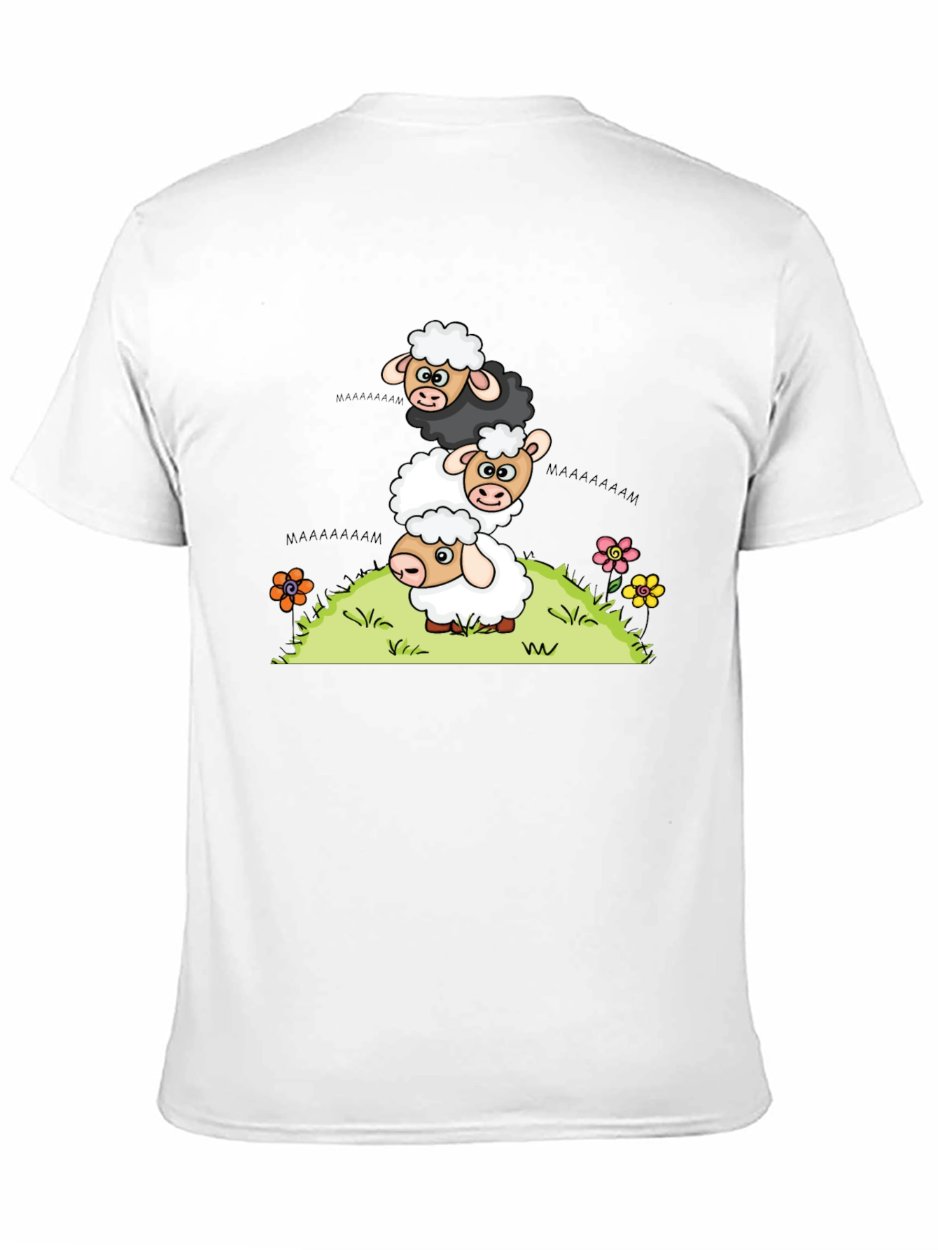 Stacked Sheep Cartoon T-Shirt