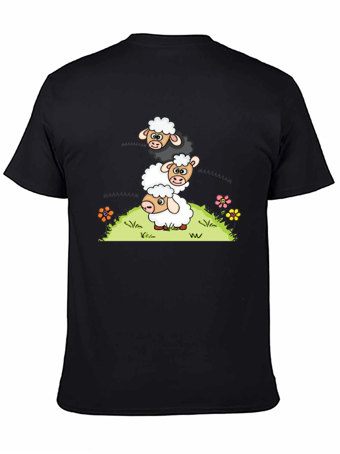 Stacked Sheep Cartoon T-Shirt