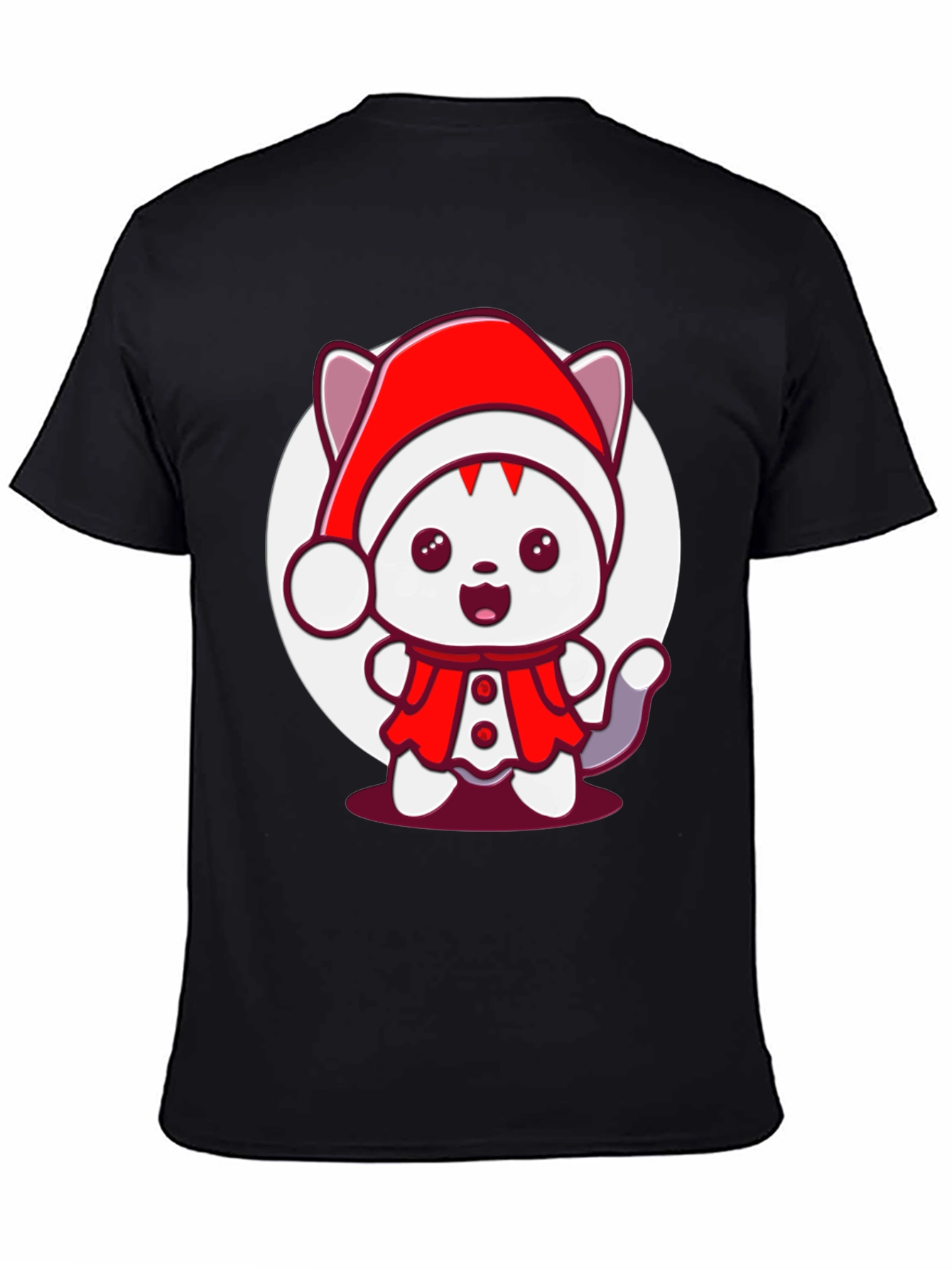 Festive Cat T-Shirt - Holiday Cheer