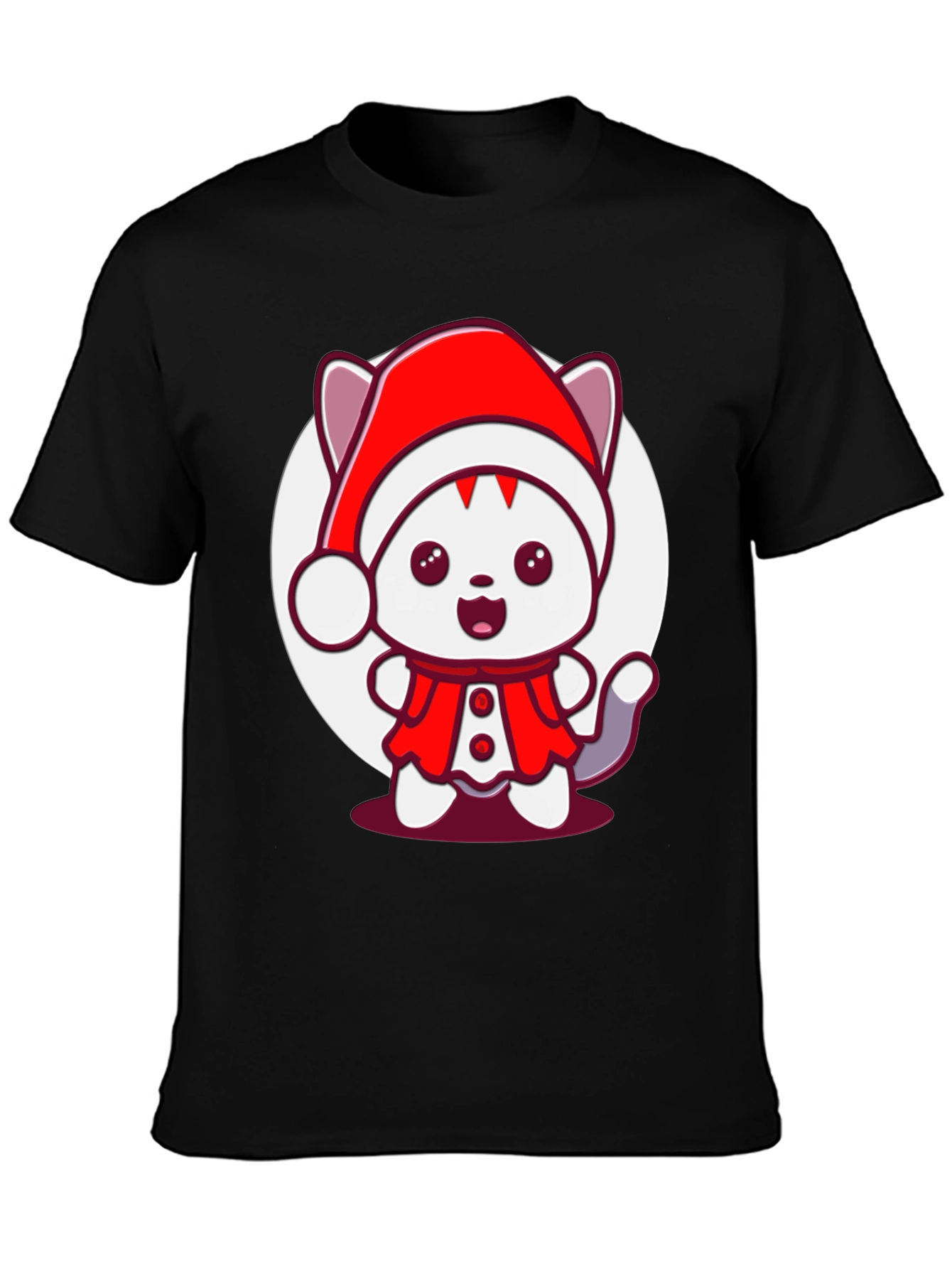 Festive Cat T-Shirt - Holiday Cheer