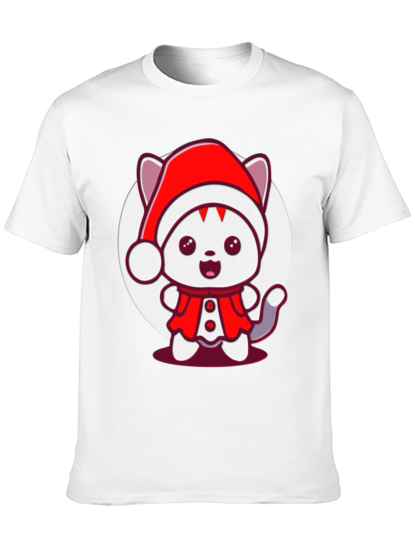 Festive Cat T-Shirt - Holiday Cheer