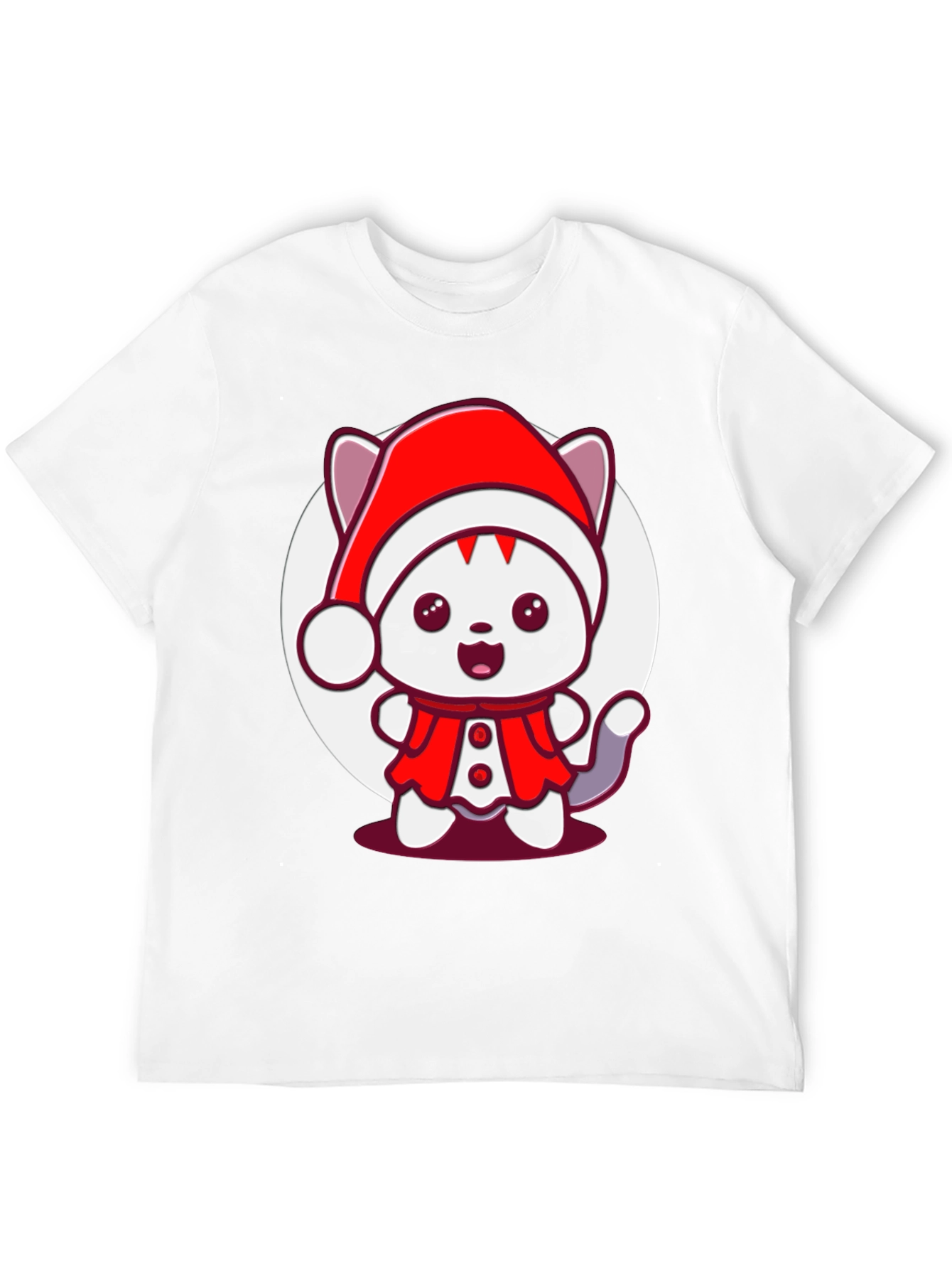 Festive Cat T-Shirt - Holiday Cheer