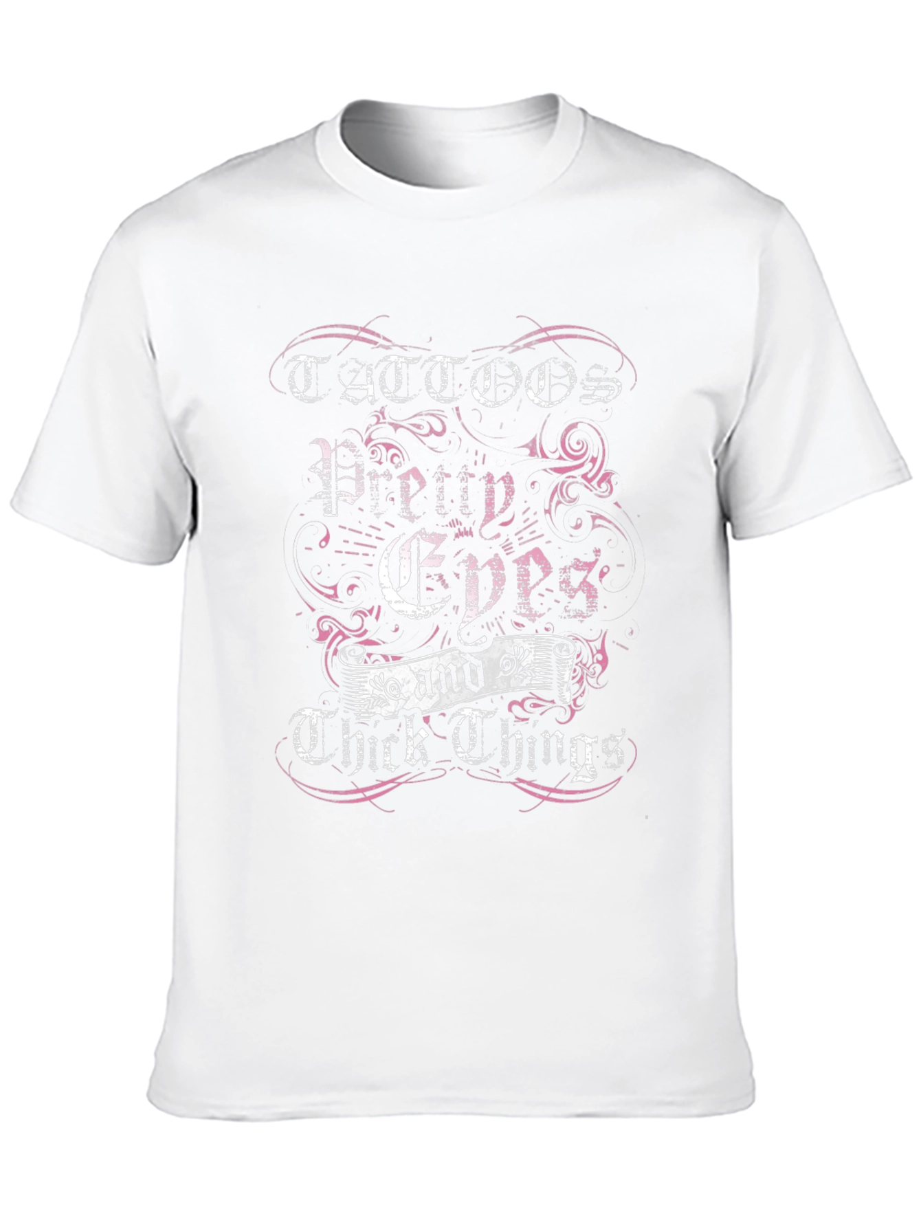 Tattoos Pretty Eyes & Thick Things Black Graphic Tee
