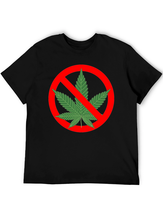 Anti-Marijuana Graphic Tee - Black Cotton T-Shirt