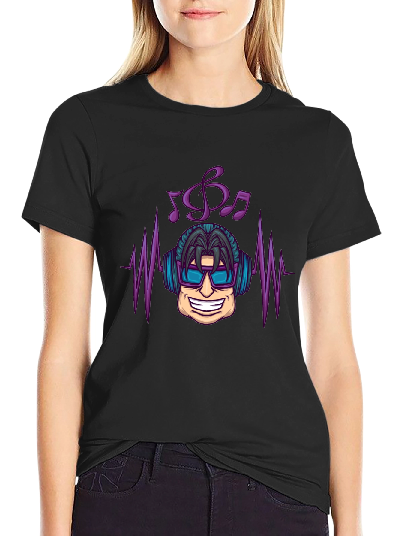 Cool DJ Graphic Black T-Shirt