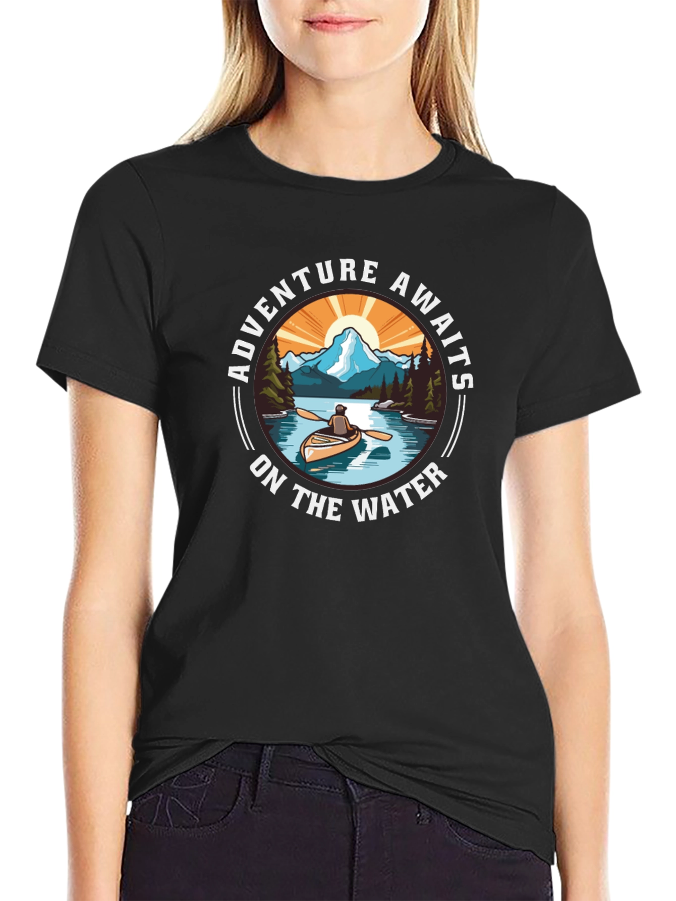 Adventure Awaits Graphic Tee - Outdoor River Design