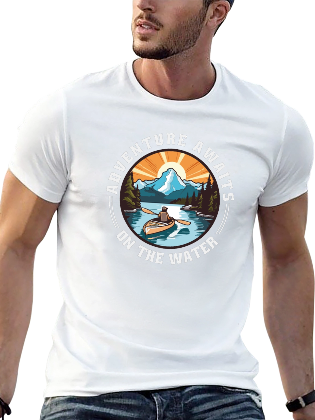 Adventure Awaits Graphic Tee - Outdoor River Design
