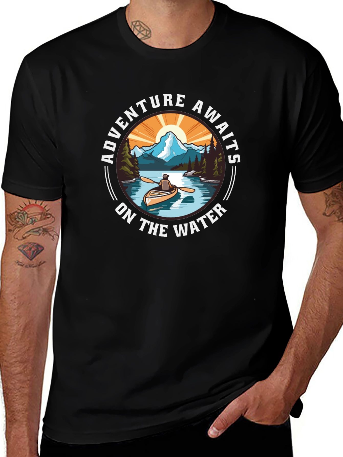 Adventure Awaits Graphic Tee - Outdoor River Design