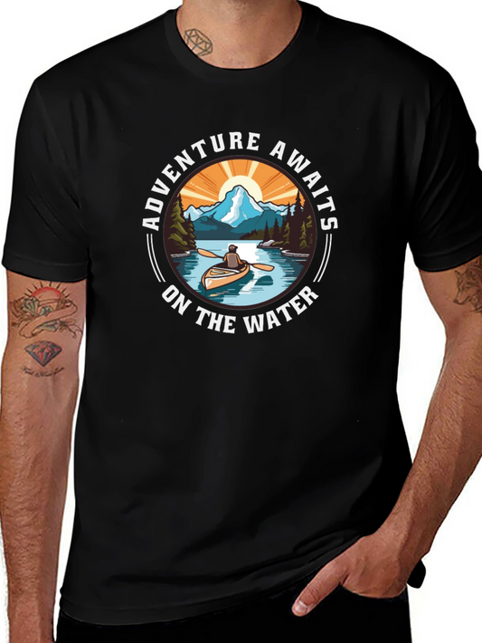 Adventure Awaits Graphic Tee - Outdoor River Design