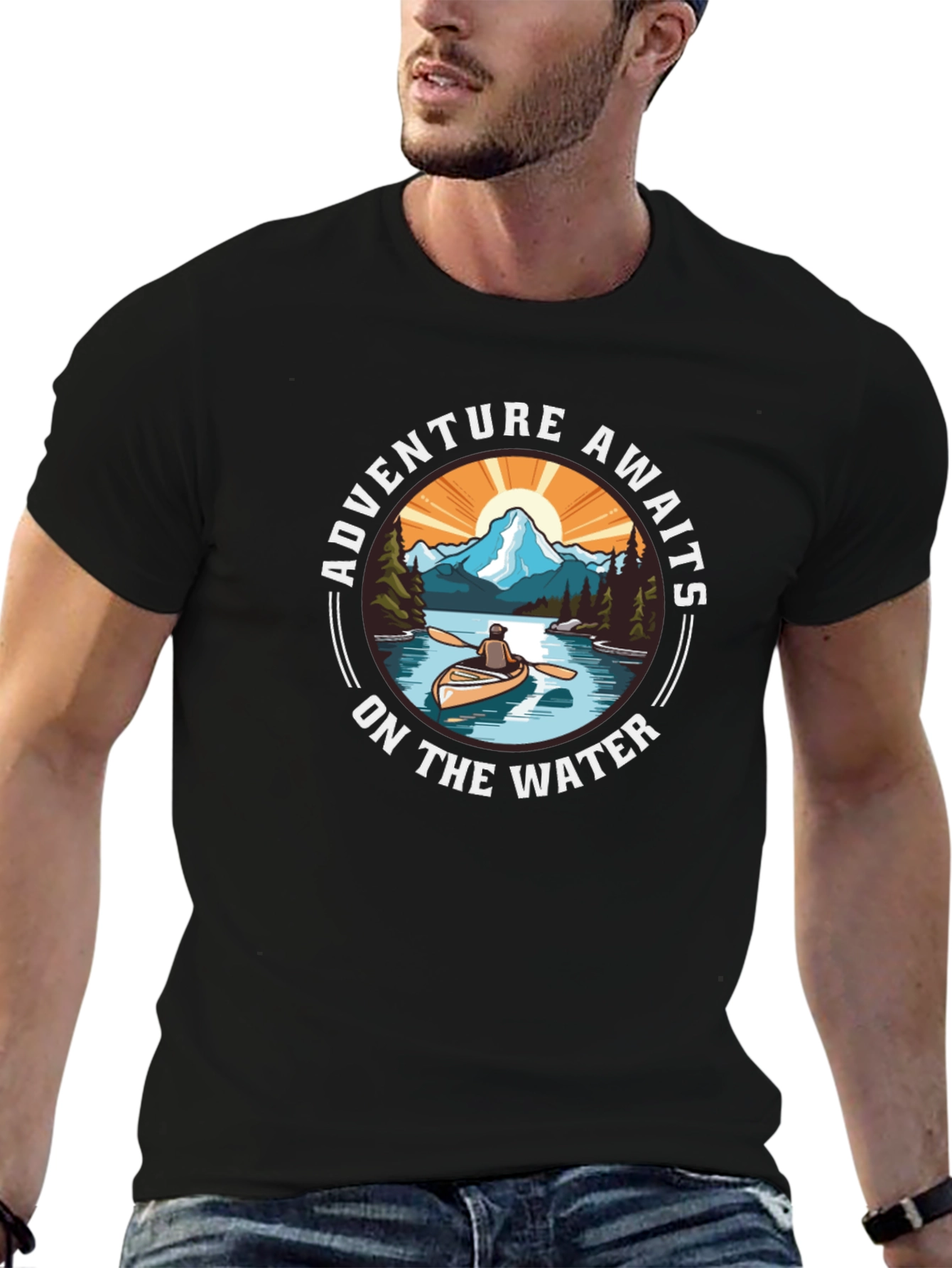 Adventure Awaits Graphic Tee - Outdoor River Design