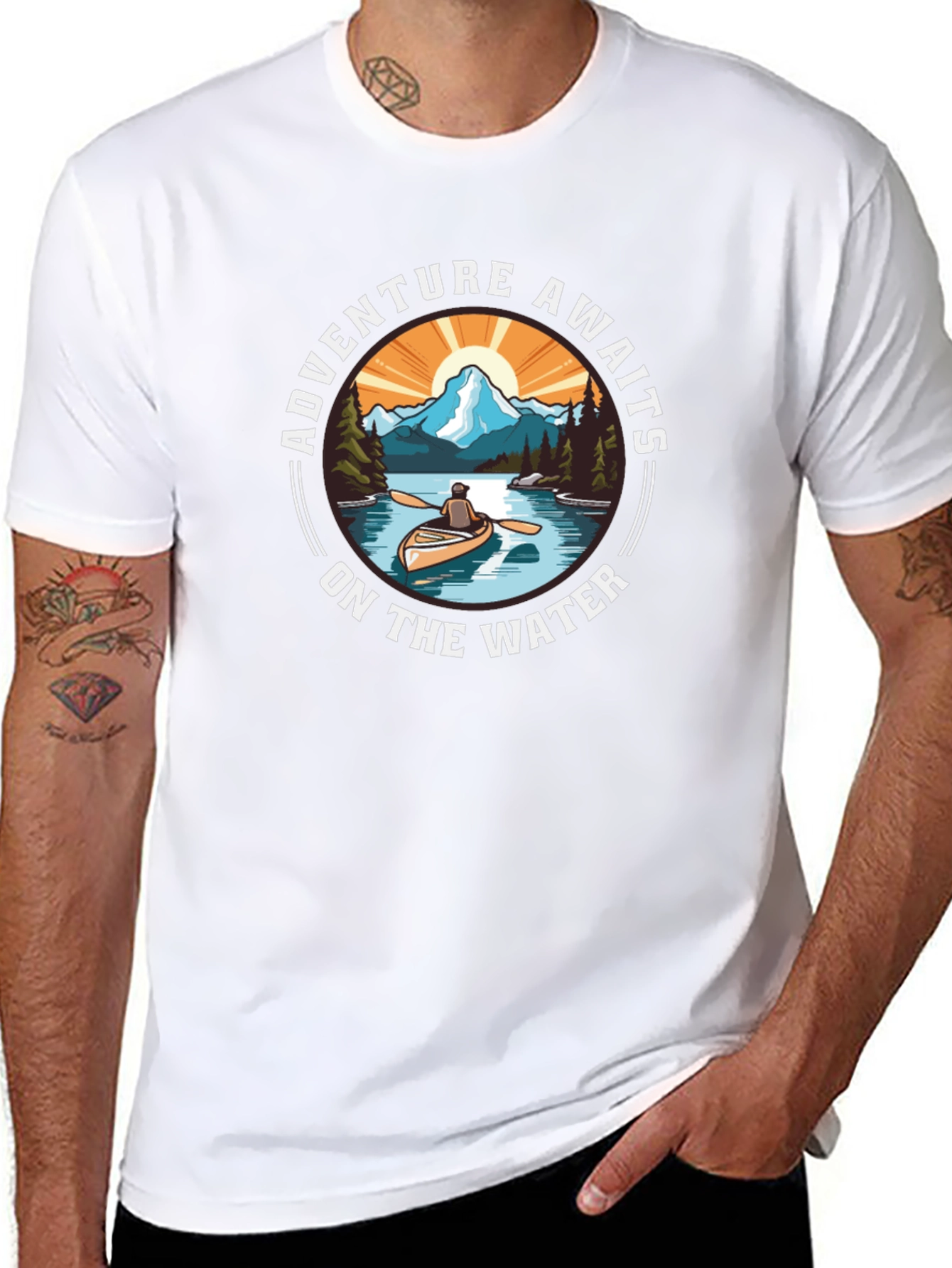 Adventure Awaits Graphic Tee - Outdoor River Design