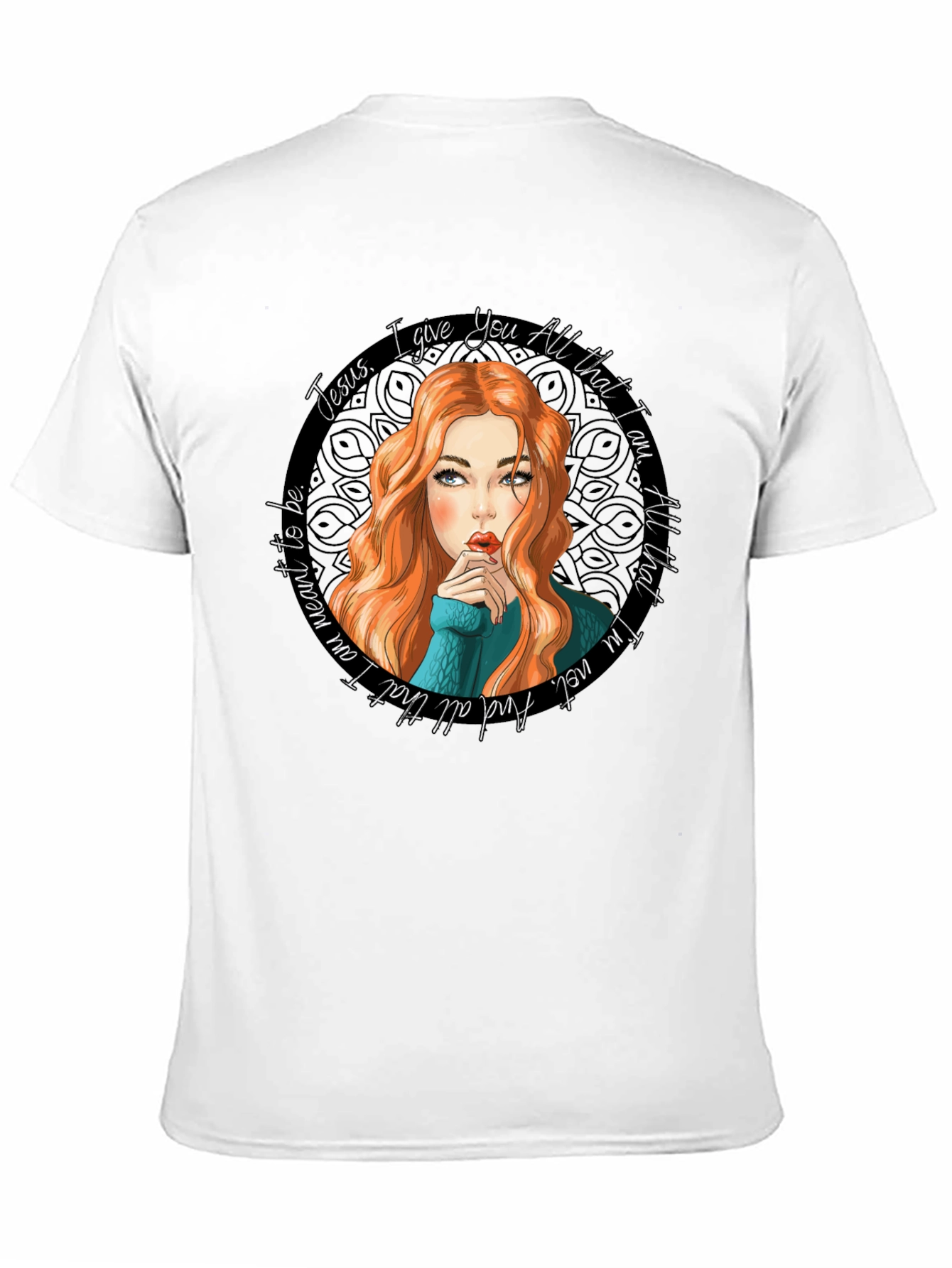 Jesus I Give You All Black Graphic Tee