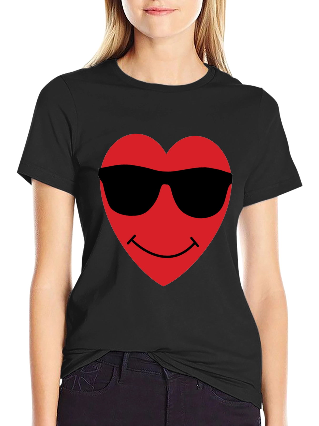 Cool Heart Sunglasses Graphic T-Shirt