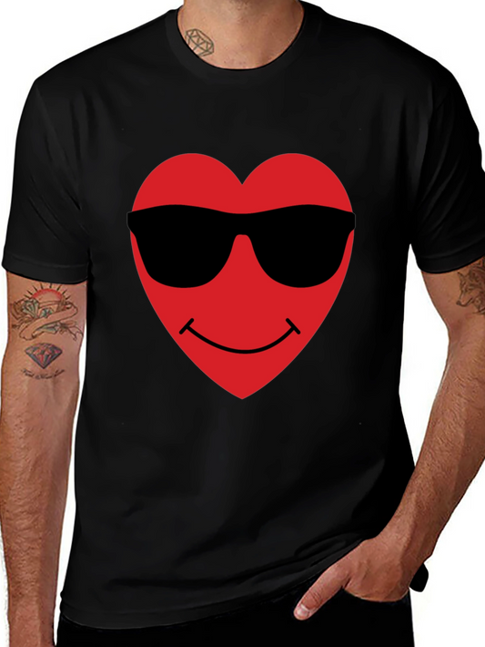 Cool Heart Sunglasses Graphic T-Shirt