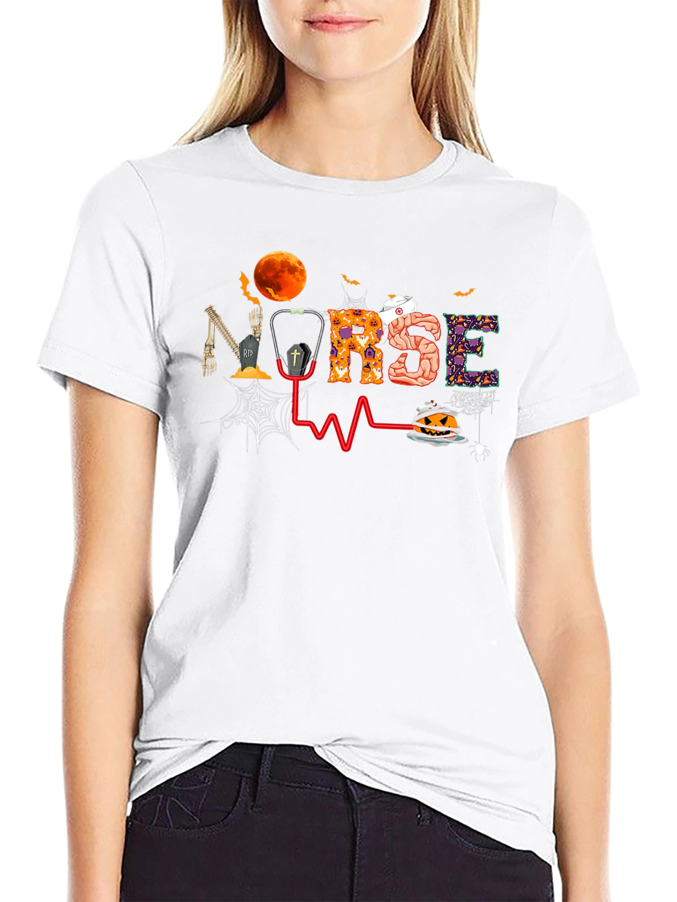 Halloween Nurse Graphic Tee
