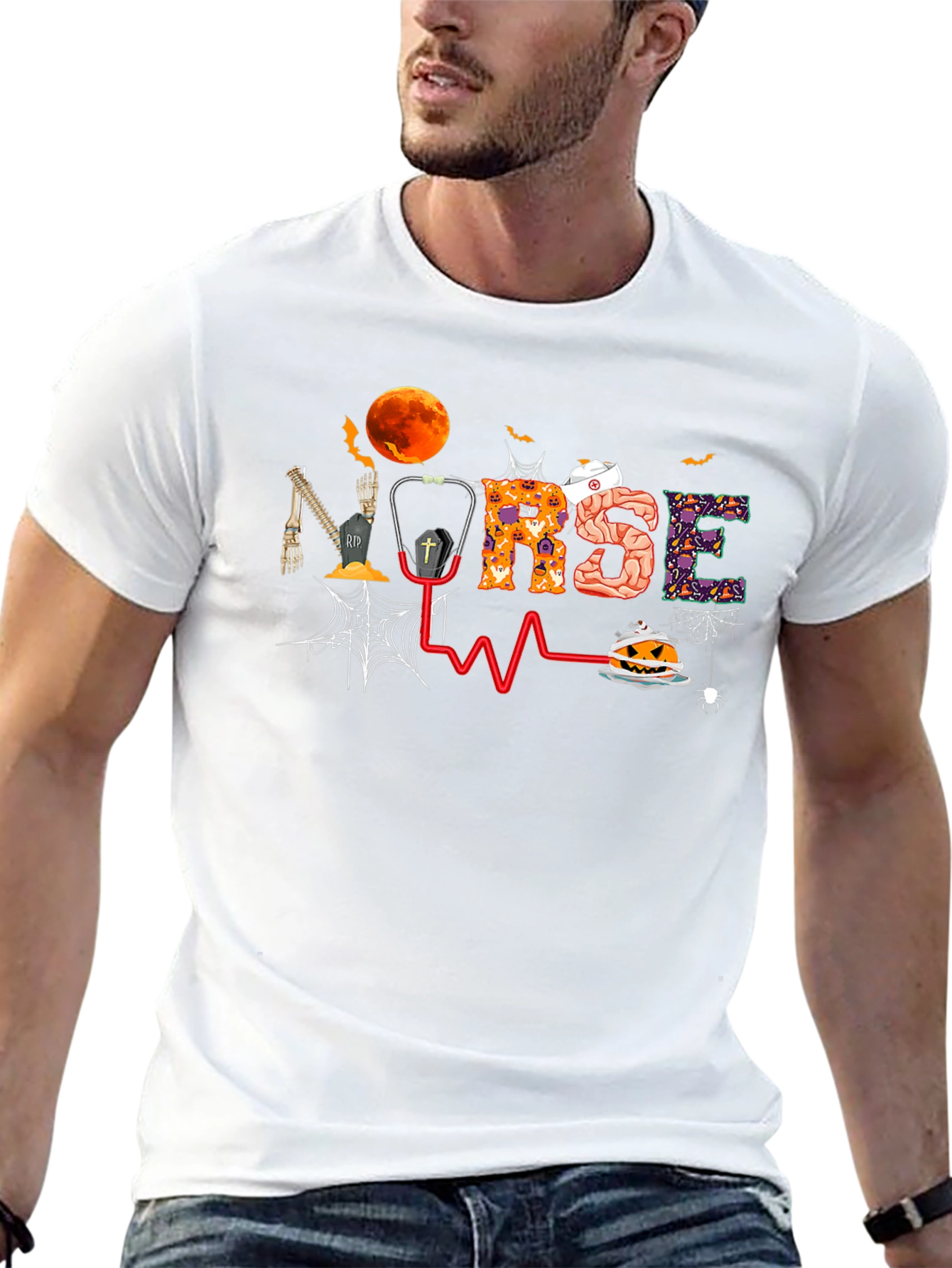 Halloween Nurse Graphic Tee