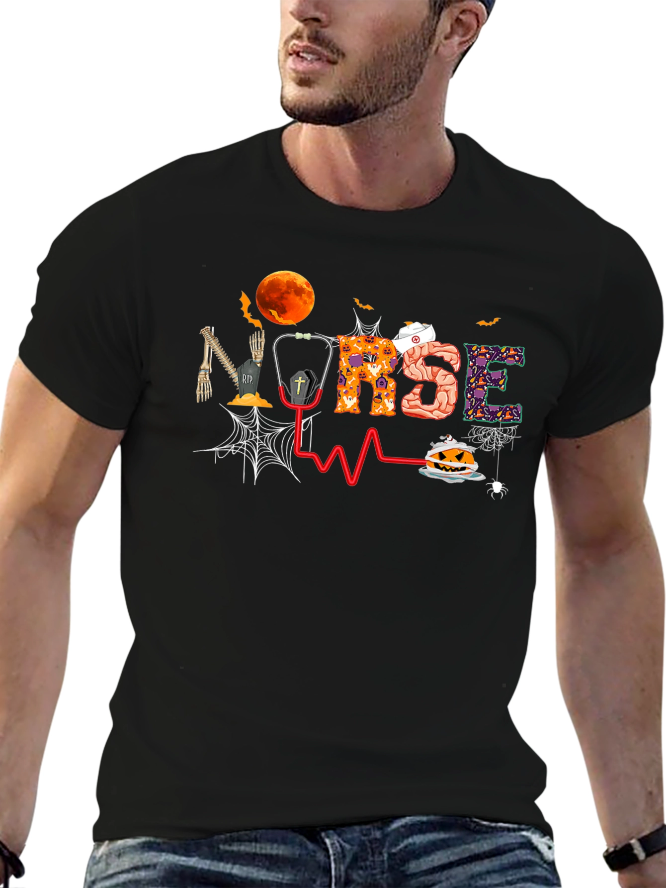 Halloween Nurse Graphic Tee