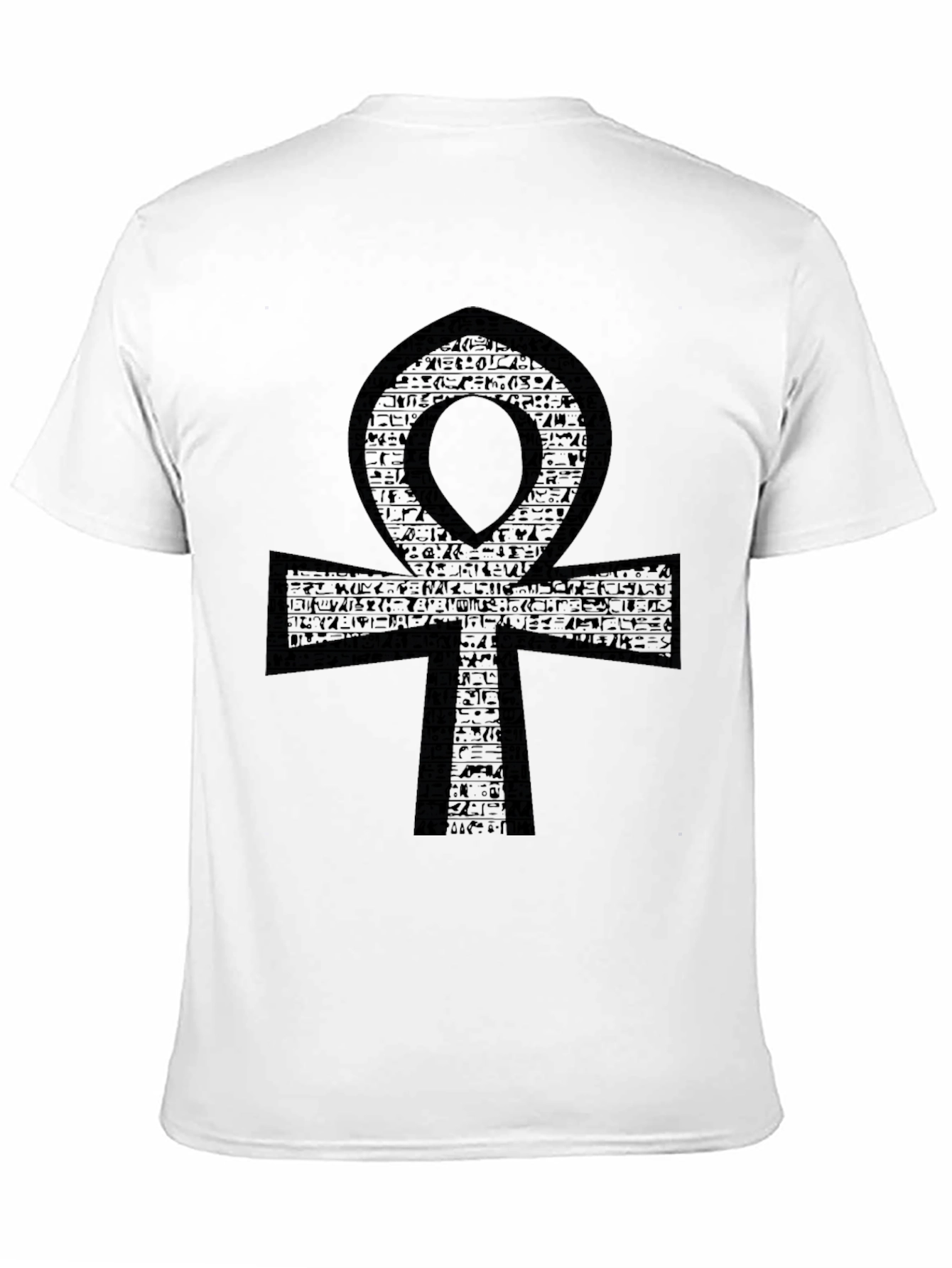 Ankh Hieroglyph Graphic Tee - Black Cotton Comfort