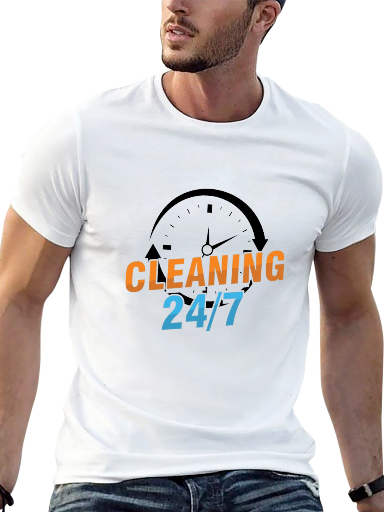Cleaning 24/7 Graphic T-Shirt