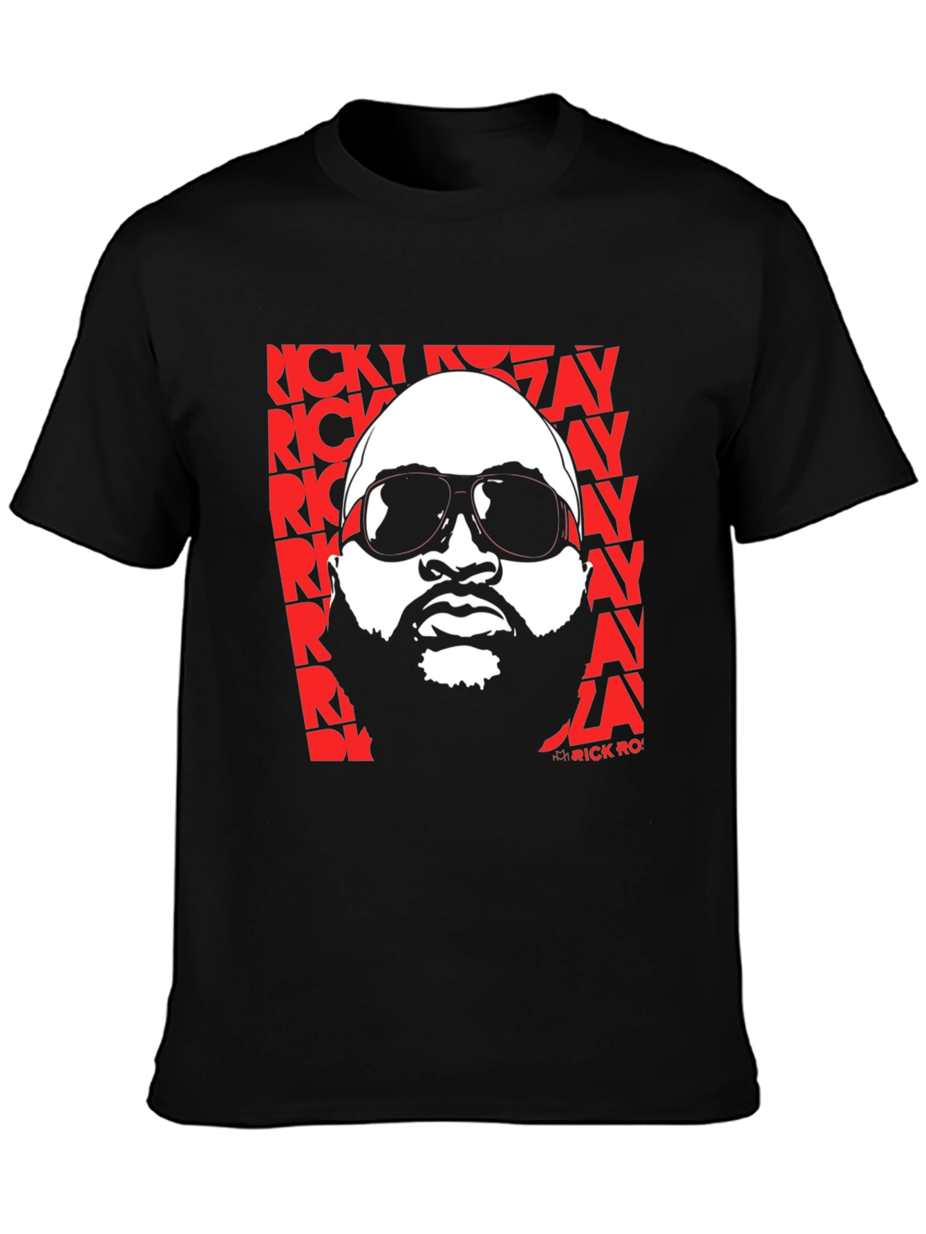Rick Ross Graphic Print Crew Neck T-Shirt