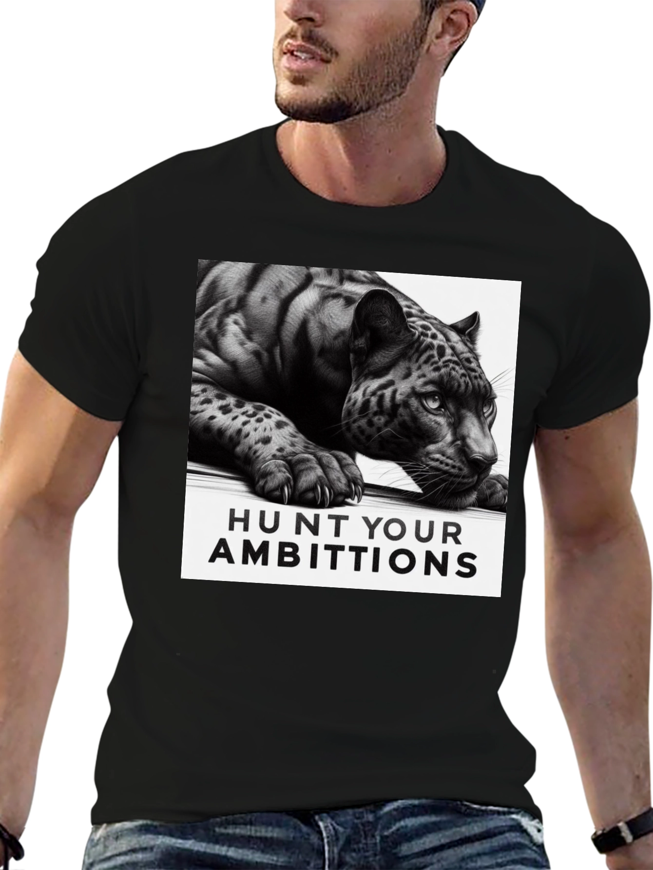 Hunt Your Ambitions Graphic Tee - Black