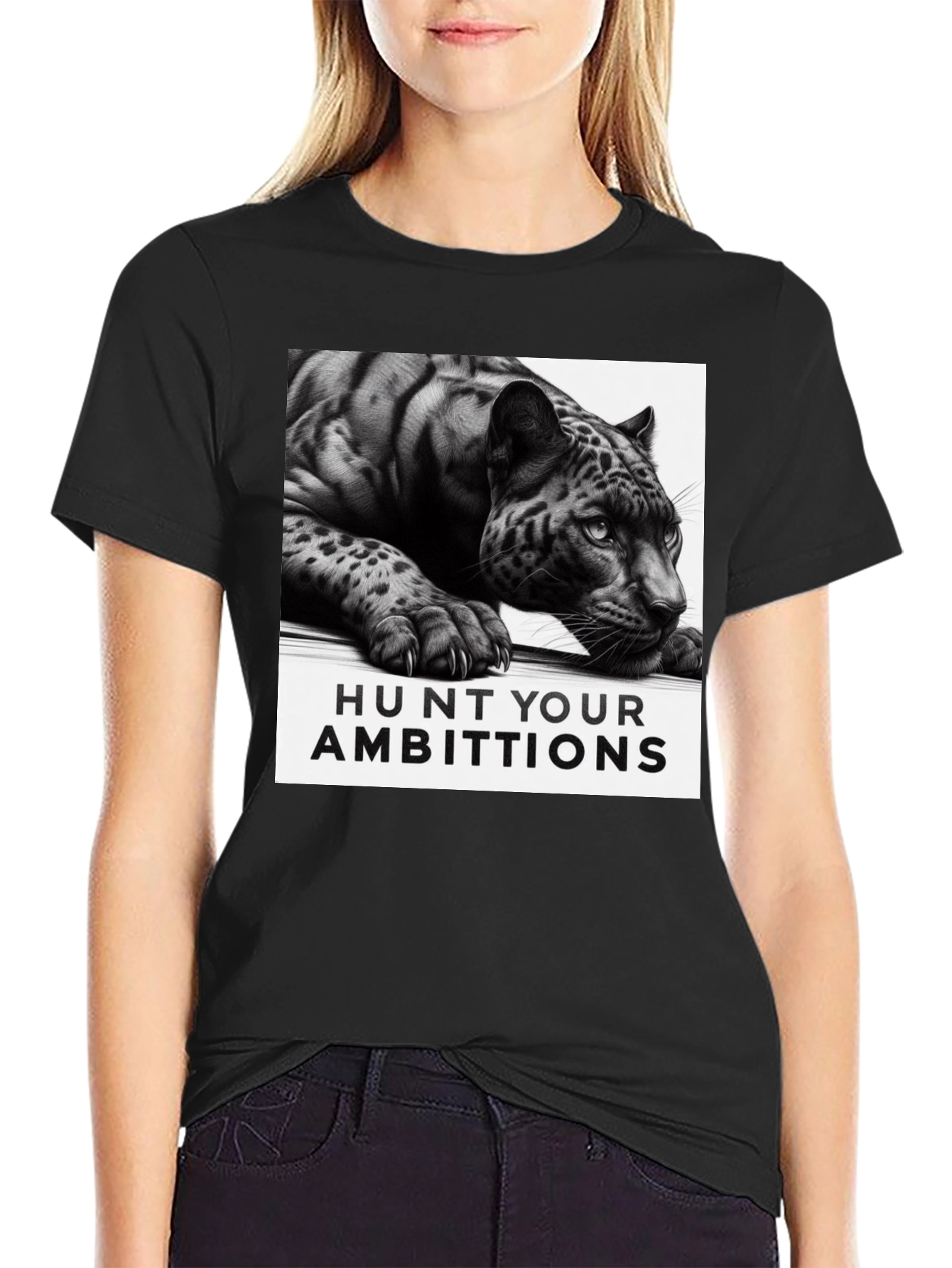 Hunt Your Ambitions Graphic Tee - Black