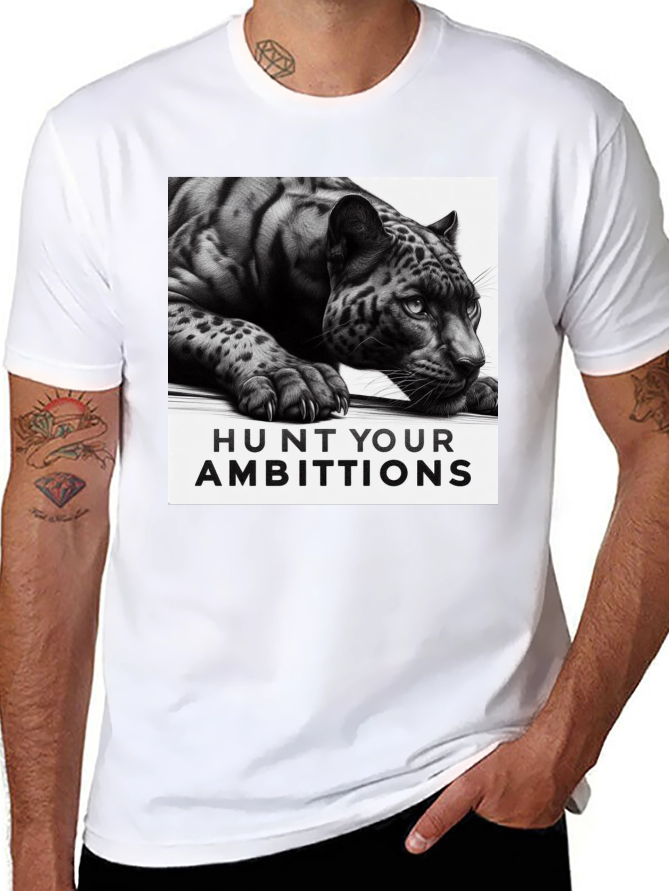 Hunt Your Ambitions Graphic Tee - Black
