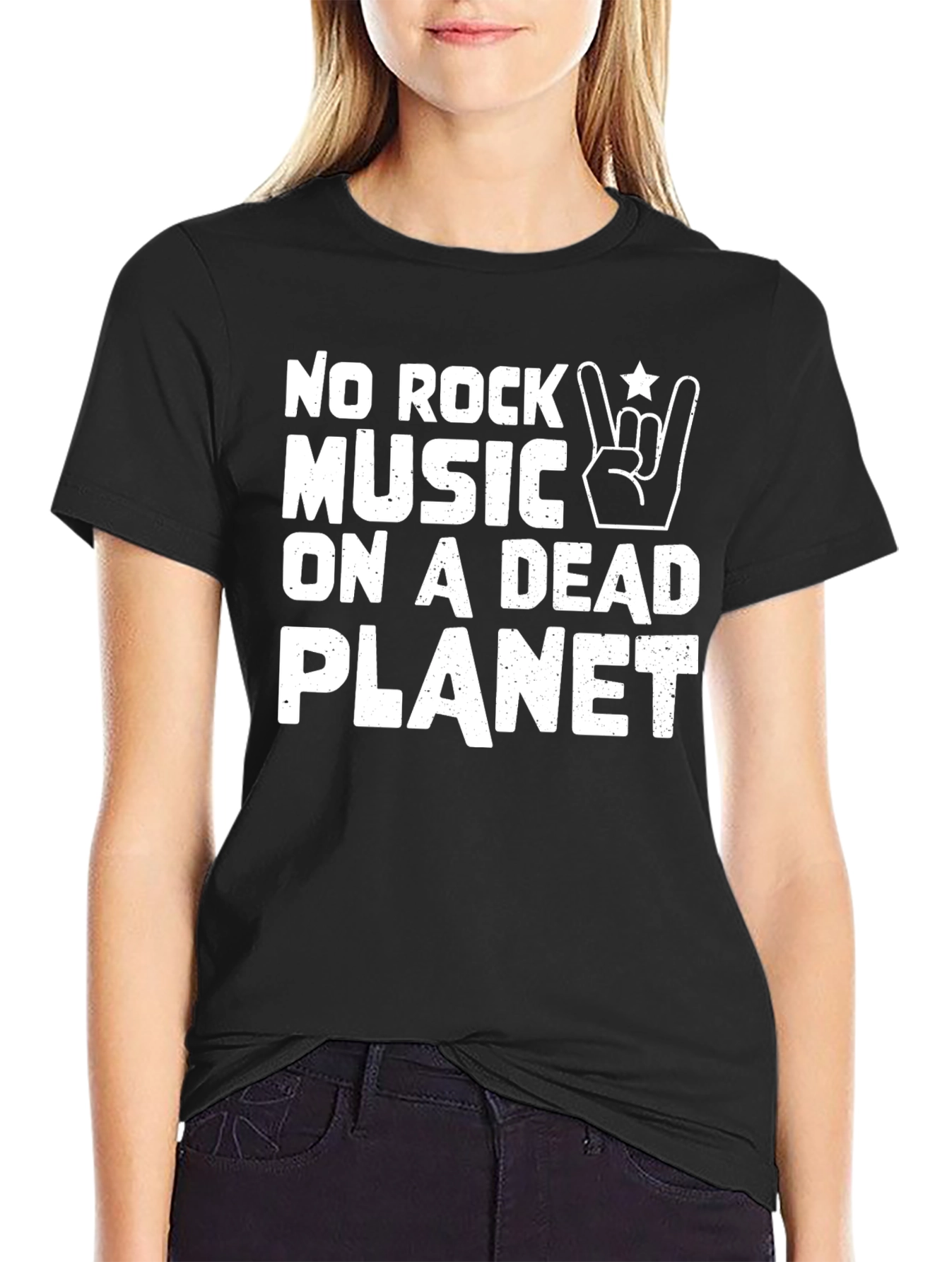 No Rock Music On A Dead Planet Graphic Tee